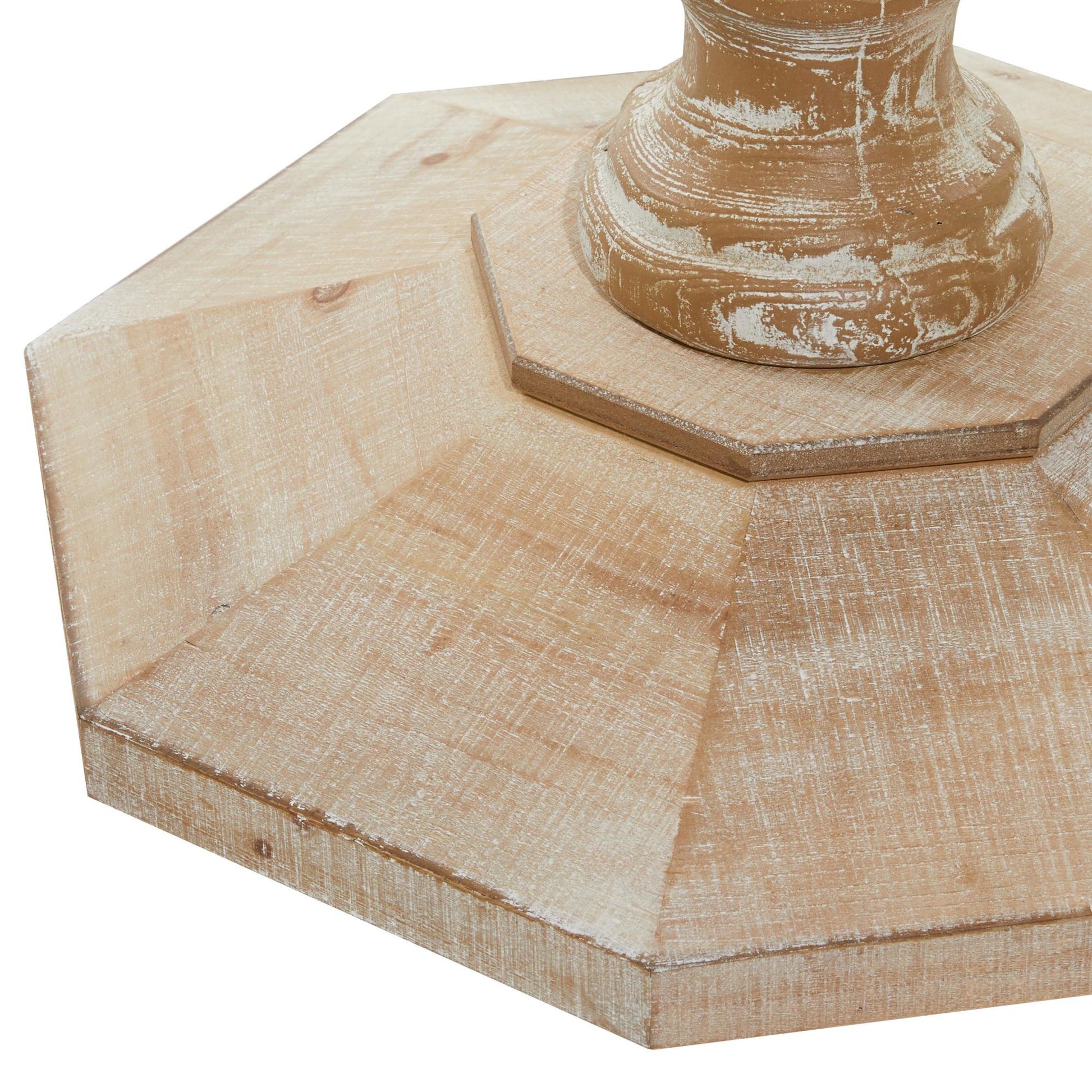 Scroll Brown Wood Handmade Intricately Carved Side End Accent Table