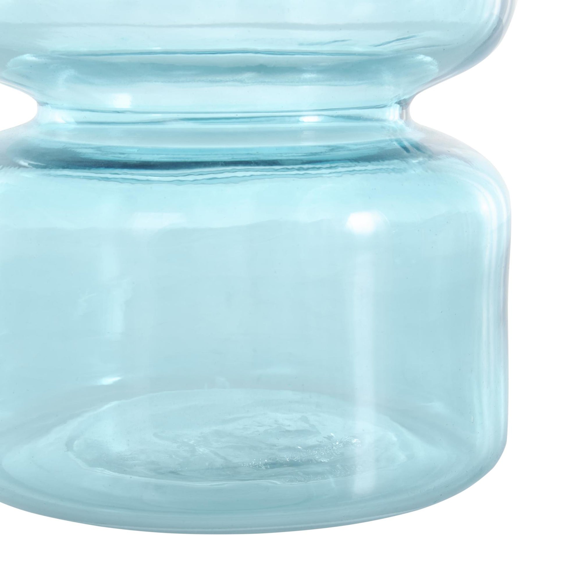 Set of 2 Glass Modern Round Decorative Vase