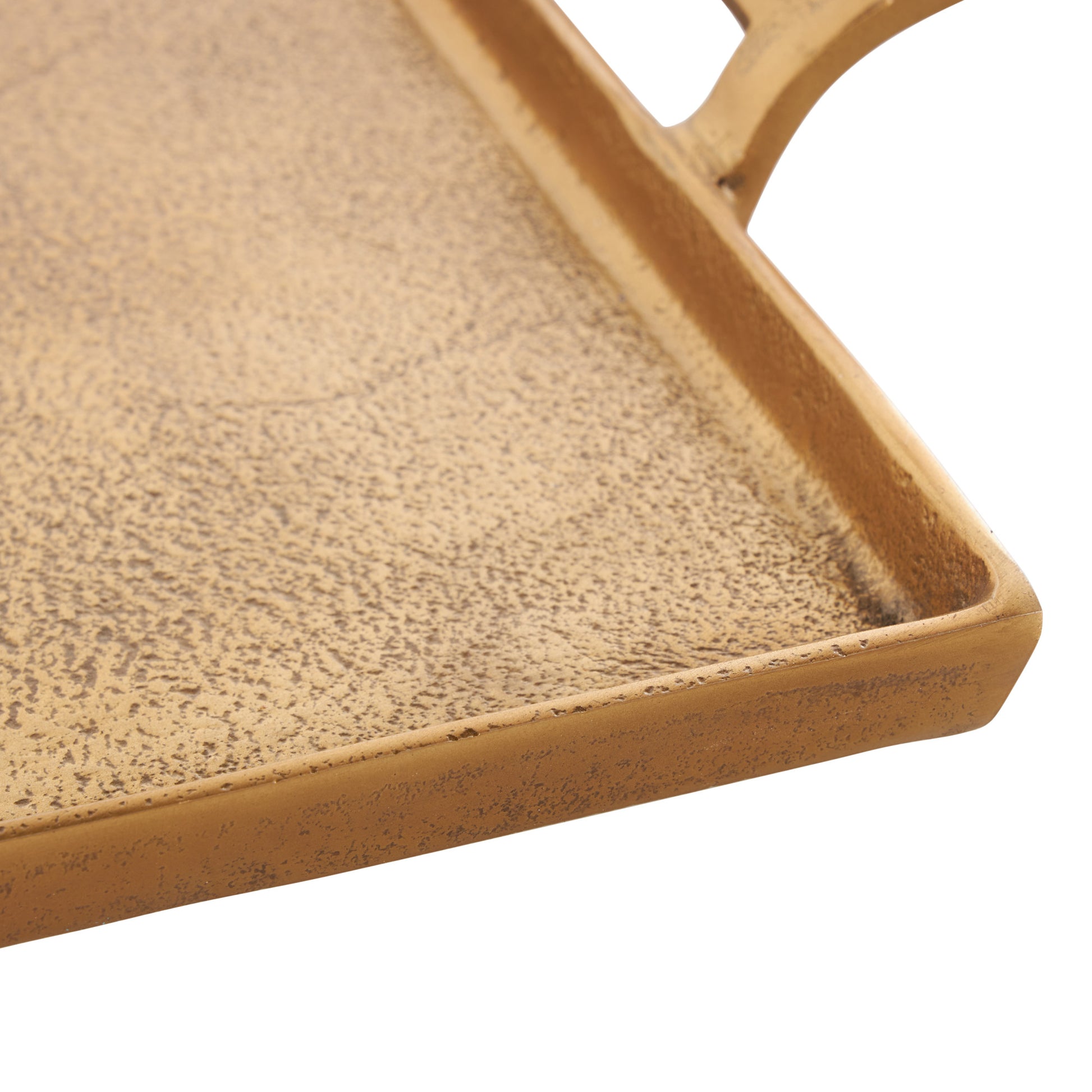 Aluminum Metal Square Living Room Decor Tray with Handles