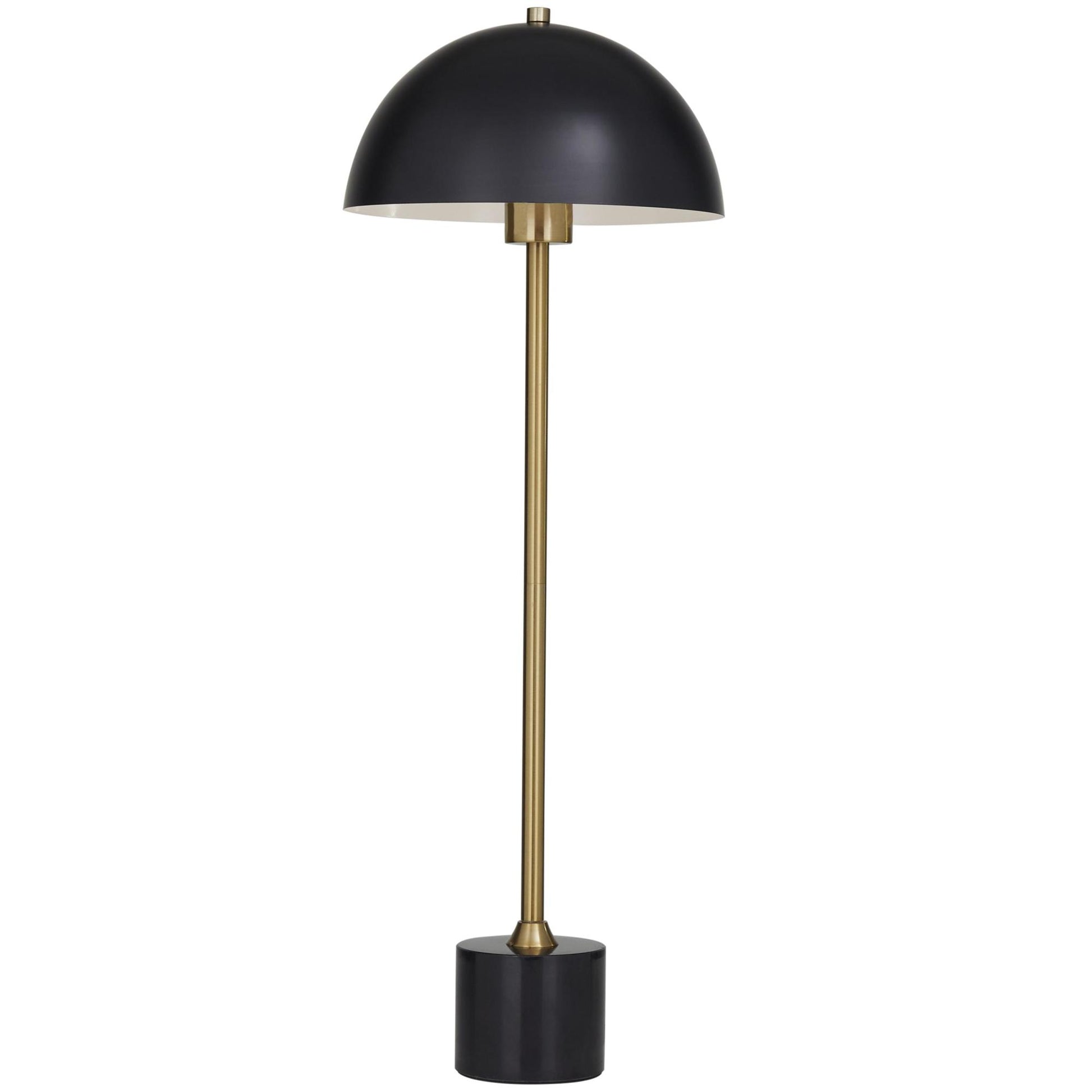 Metal Umbrella Style Room Desk Lamp with Black Marble Base