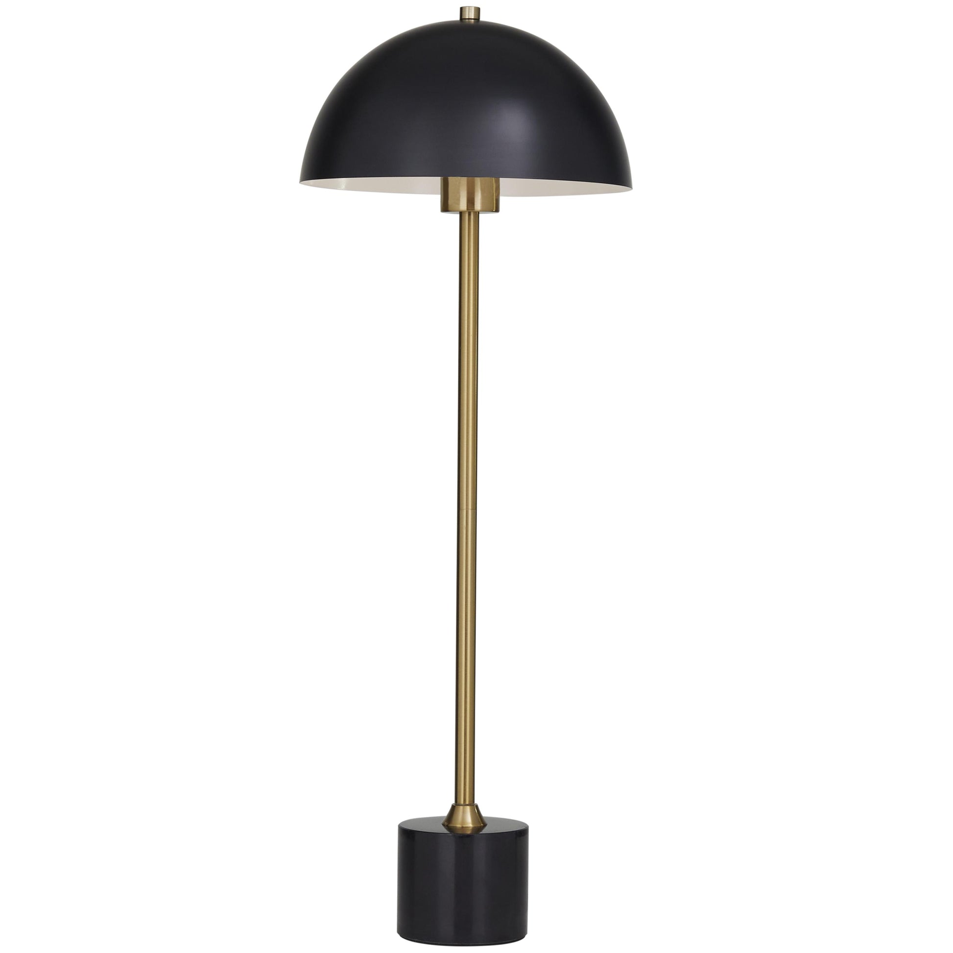 Metal Umbrella Style Room Desk Lamp with Black Marble Base