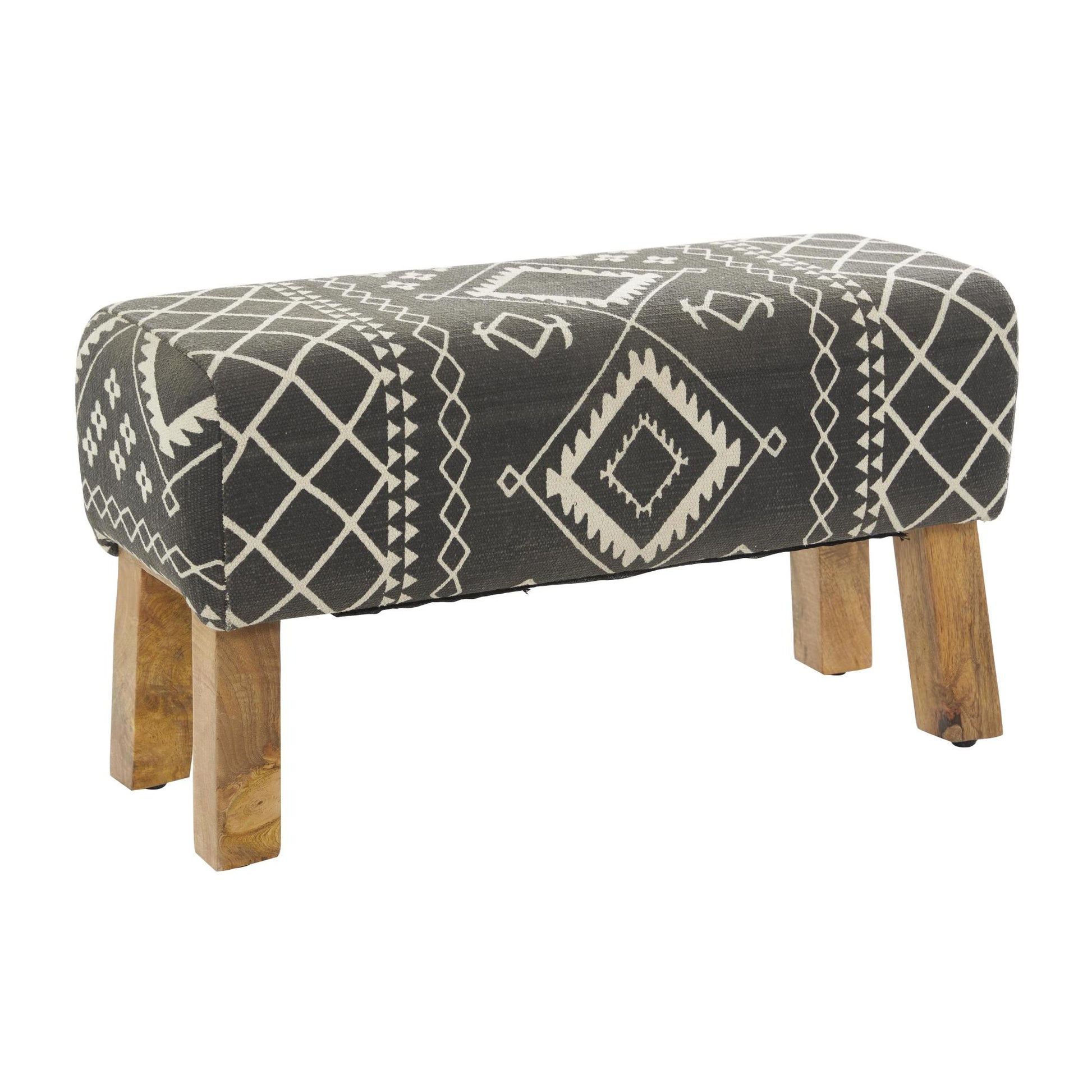 Upholstered Home Bench with Wood Legs