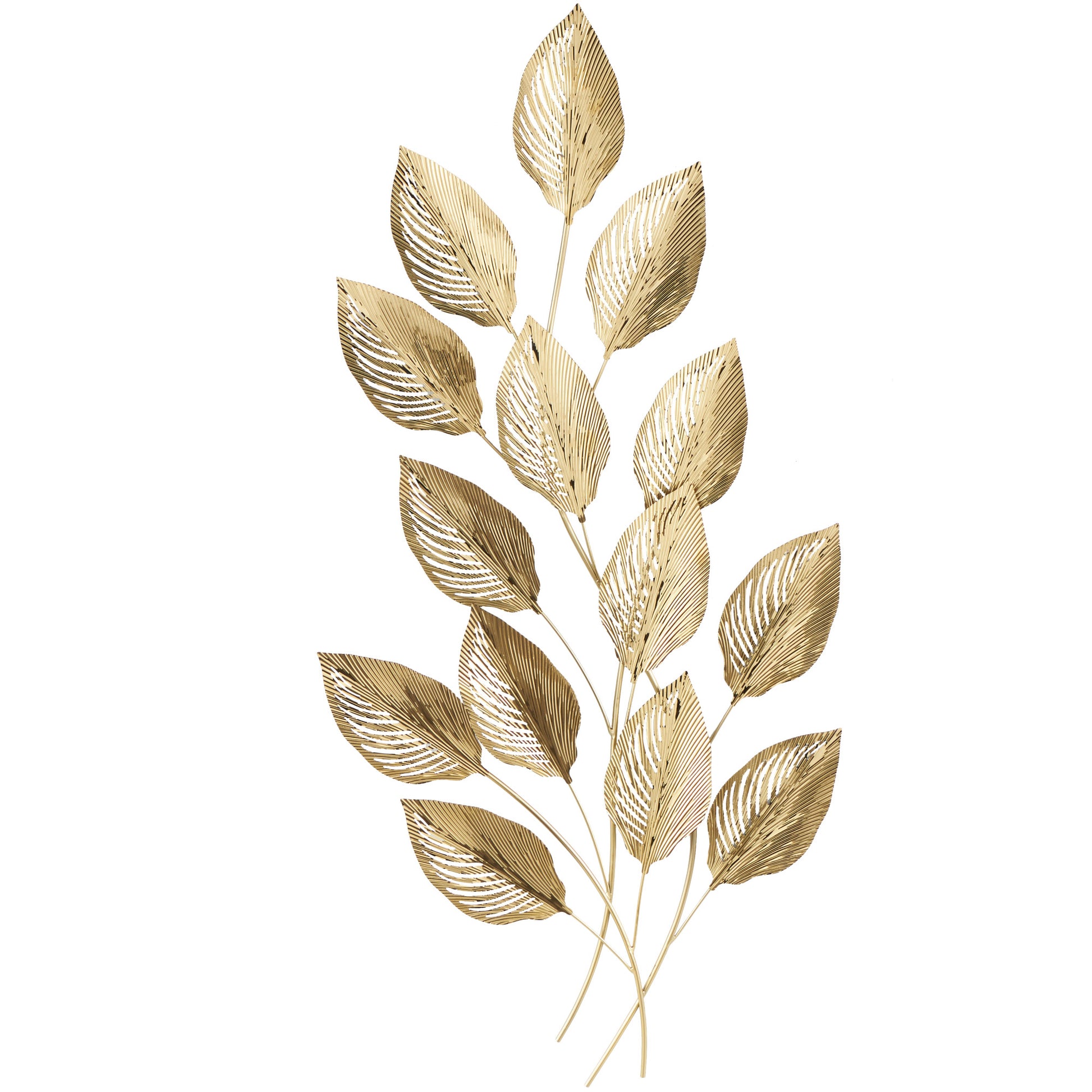 Leaf Gold Stainless Steel Metal Layered Home Wall Decor
