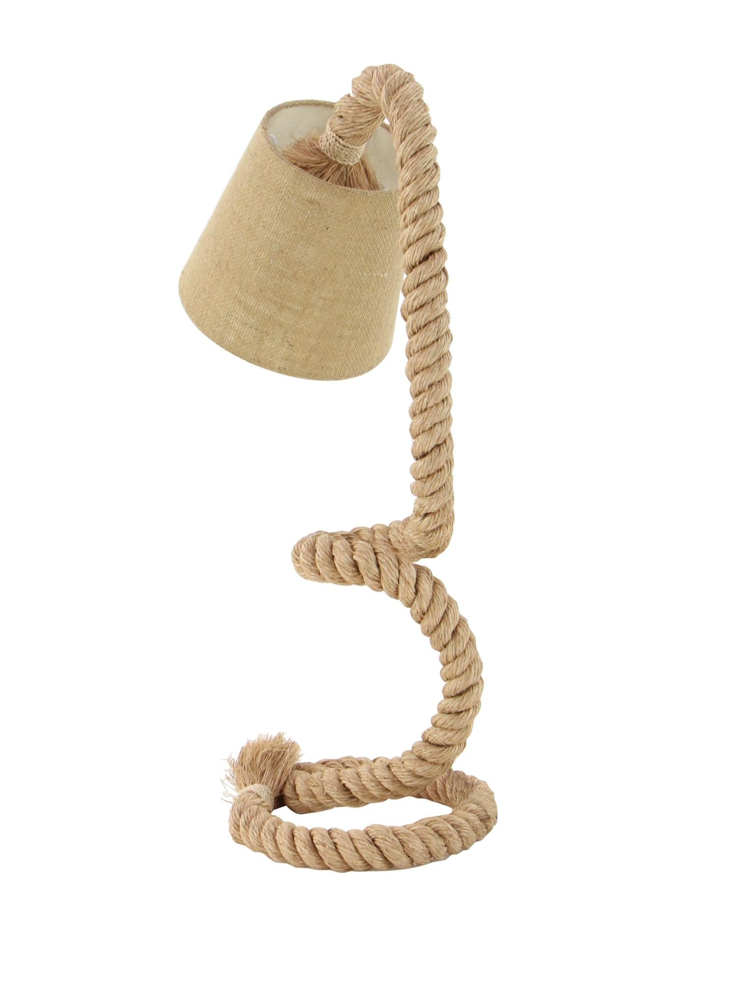 Brown Jute Rope Handmade Rope Styled Room Desk Lamp