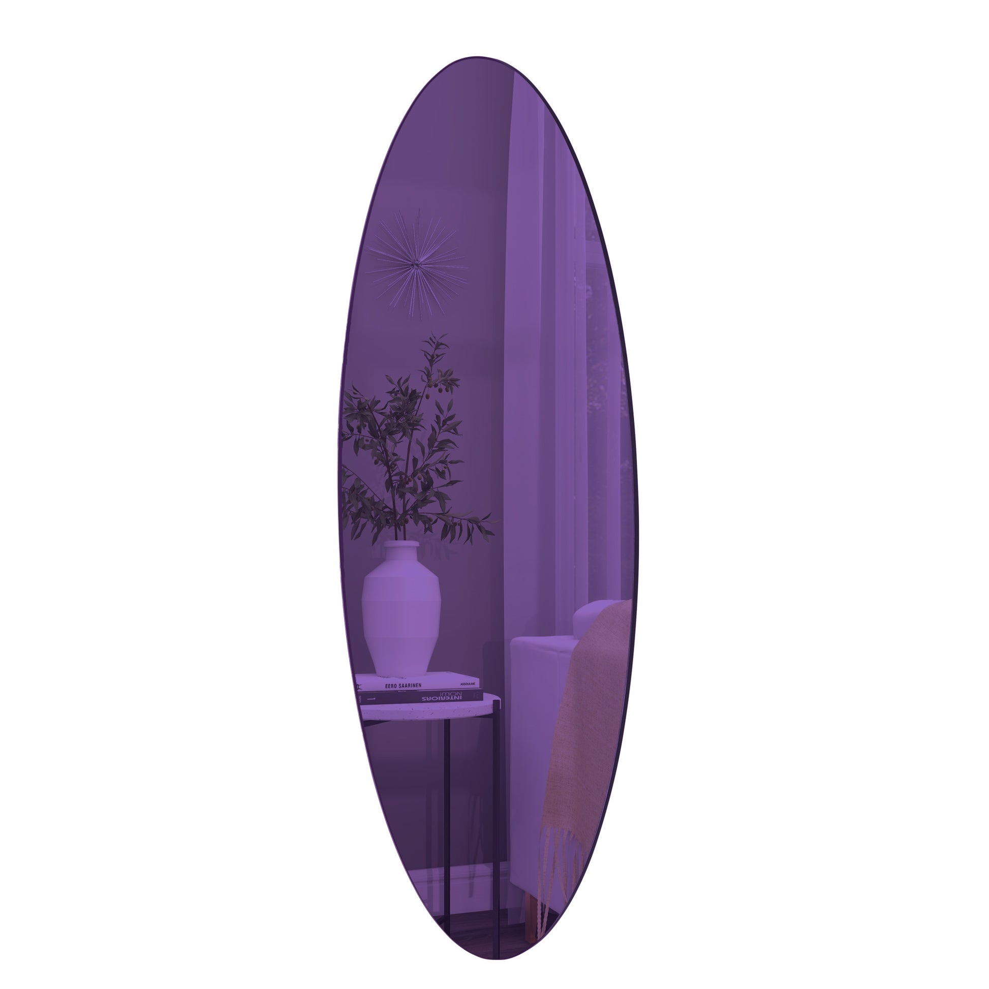 Glass Oval Room Wall Mirror
