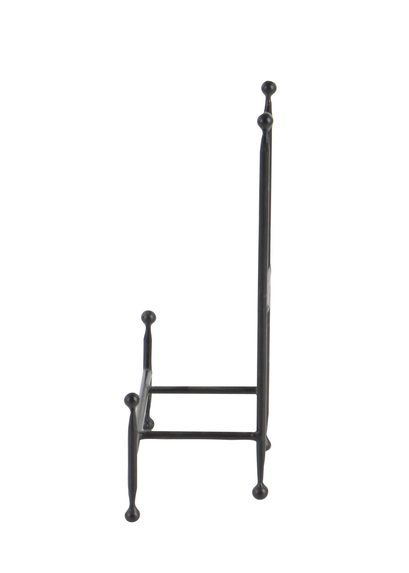 Set of 4 Black Metal Tabletop Rectangular Display Easel with Ball Accents