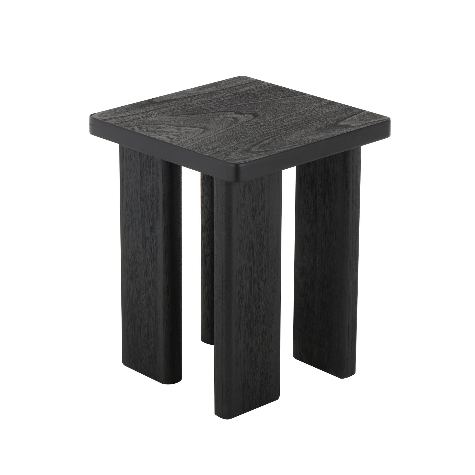 Black Wood Handmade Heart Inspired Side End Accent Table