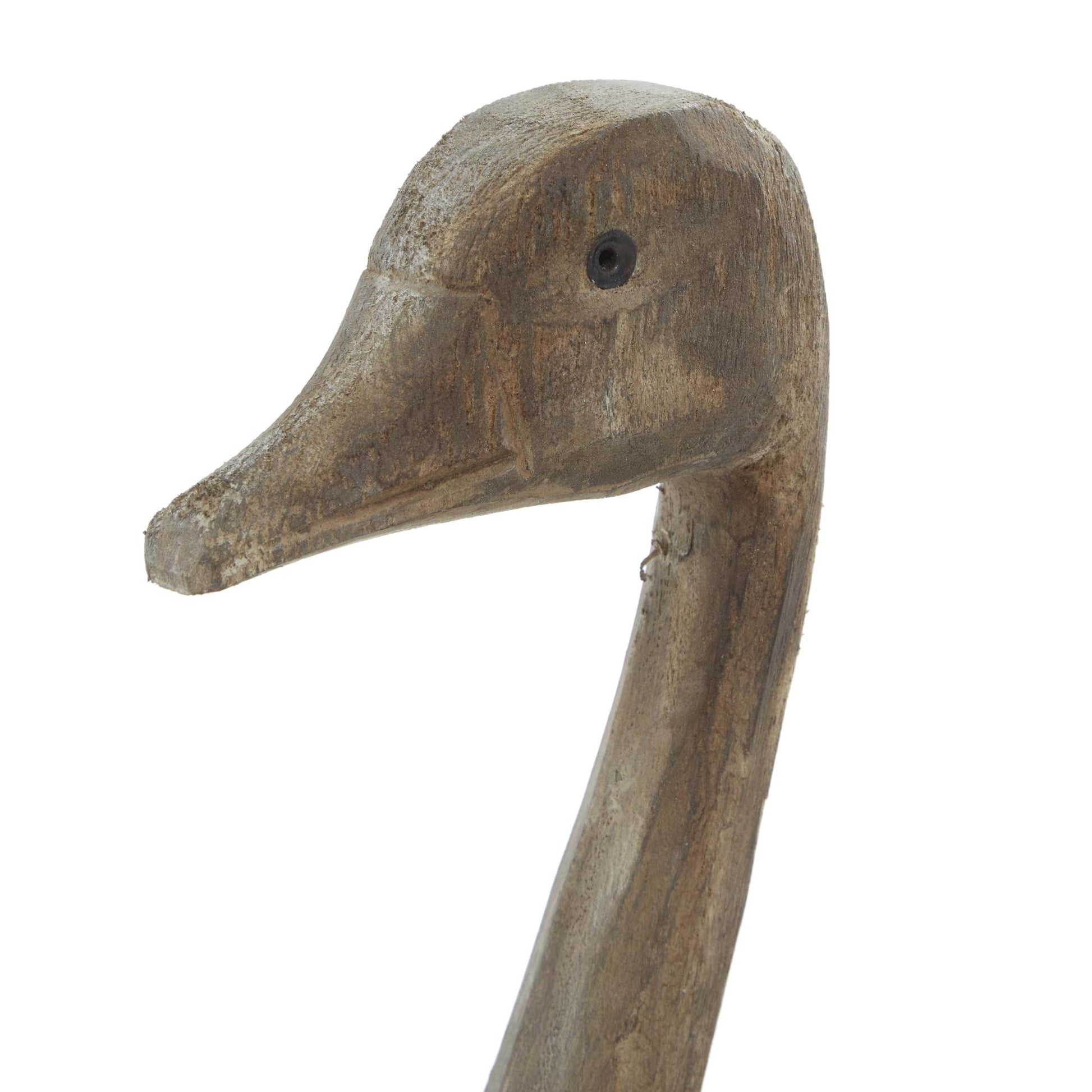 Set of 2 Duck Wood Decorative Garden Sculpture