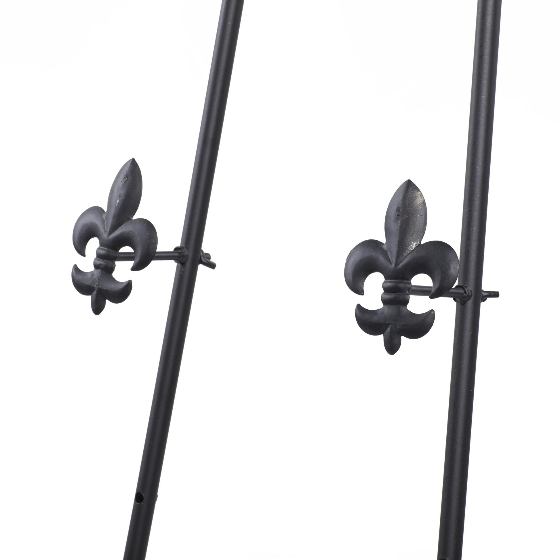 Scroll Black Metal Extra Large Adjustable 3 Tier Display Easel with Chain Support