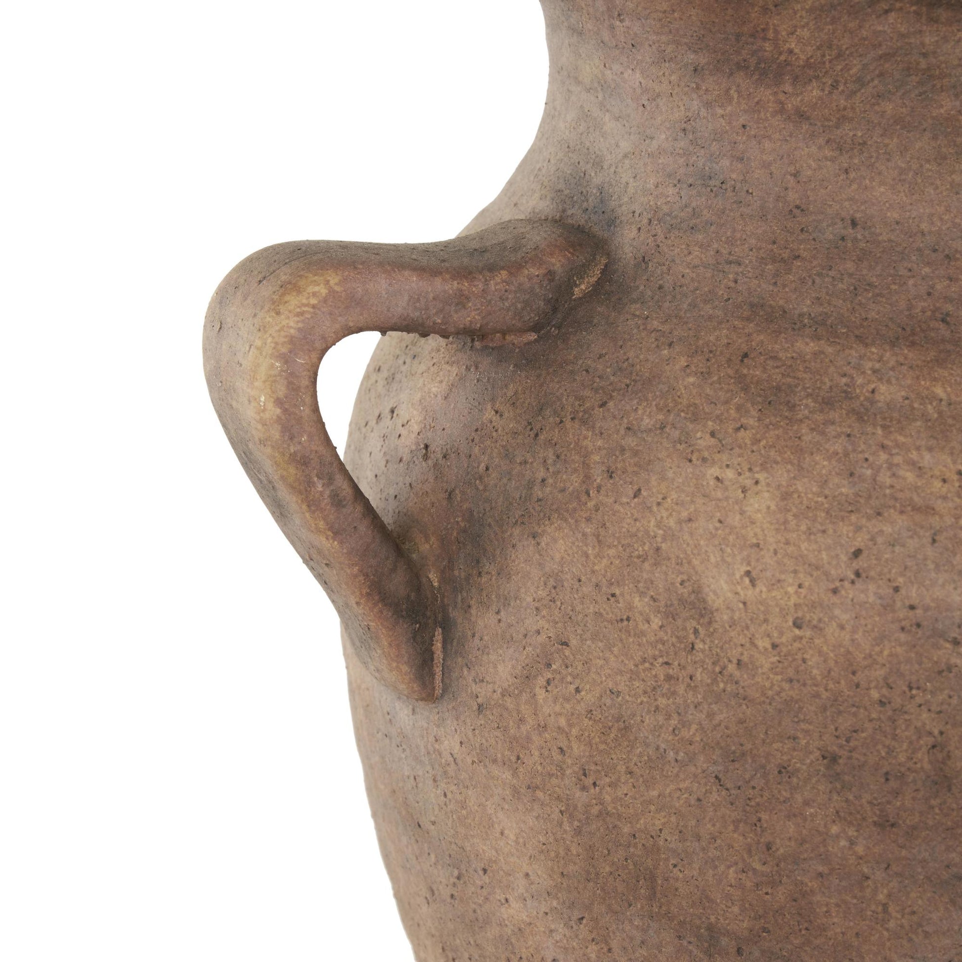 Ceramic Antique Style Textured Decorative Vase with Handles