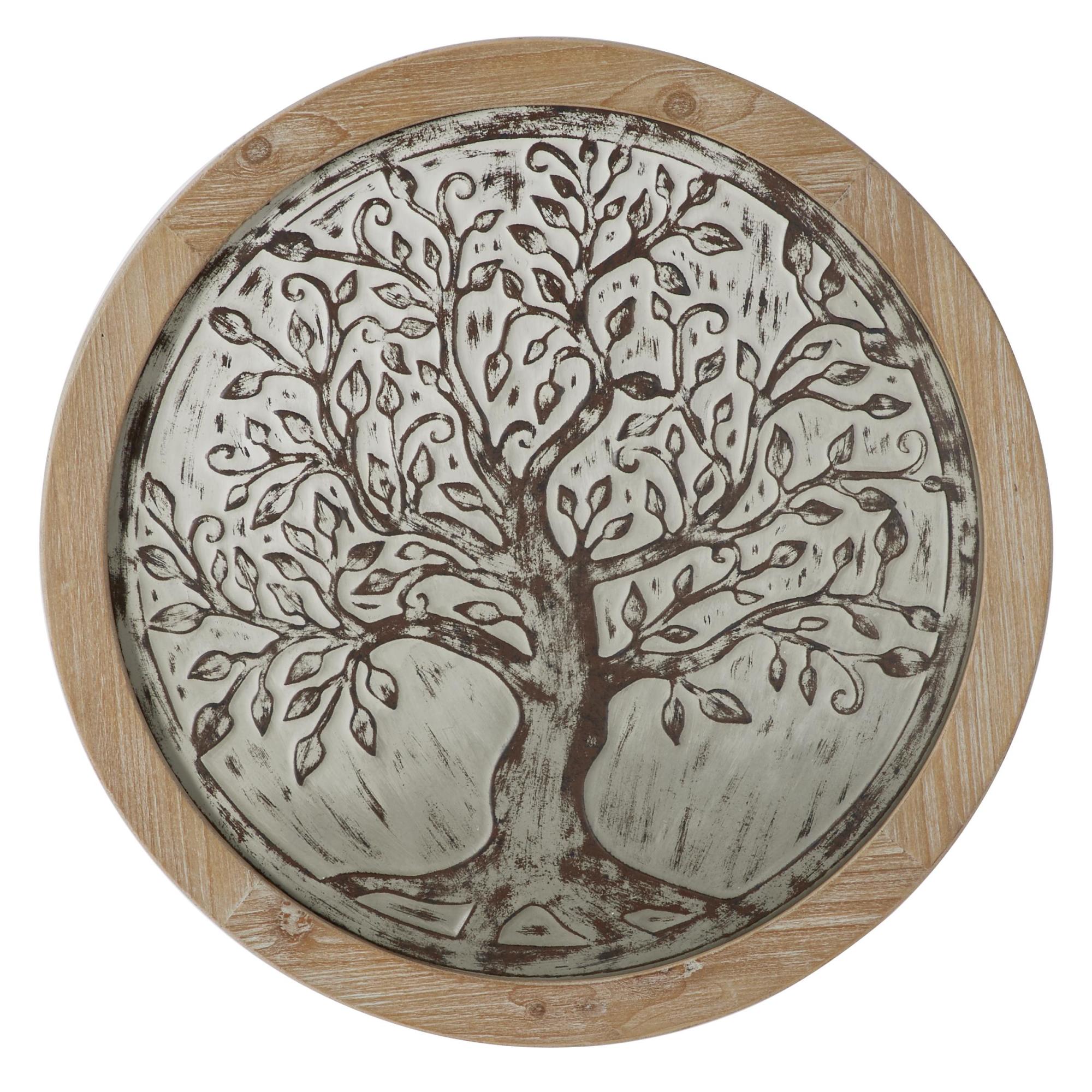 Tree Brown Wooden Embossed Home Wall Decor