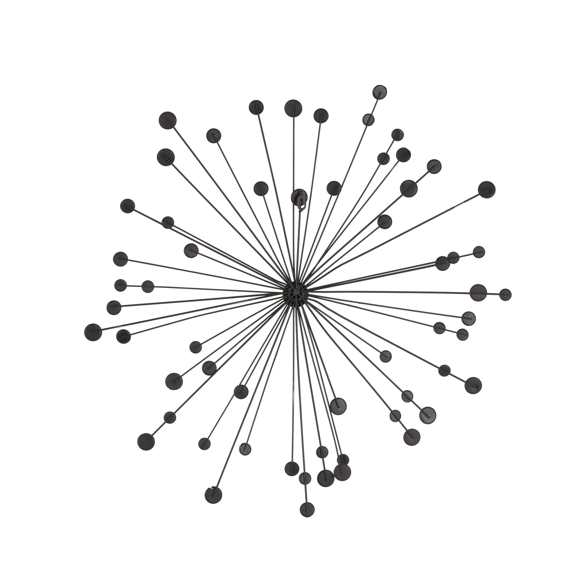 Starburst Black Metal Home Wall Decor with Crystal Embellishments