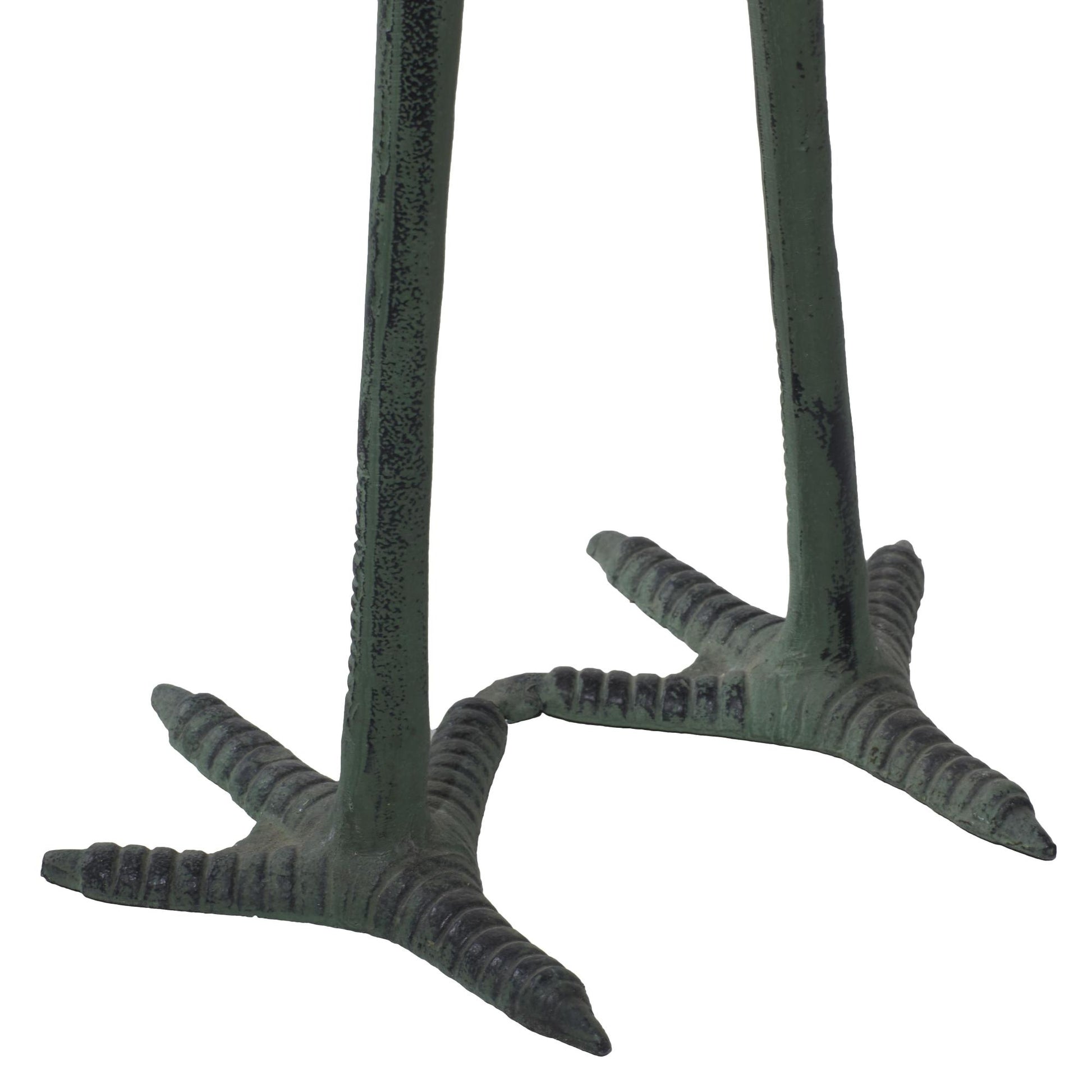 Set of 2 Crane Green Aluminum Metal Tall Indoor Outdoor Decorative Garden Sculpture