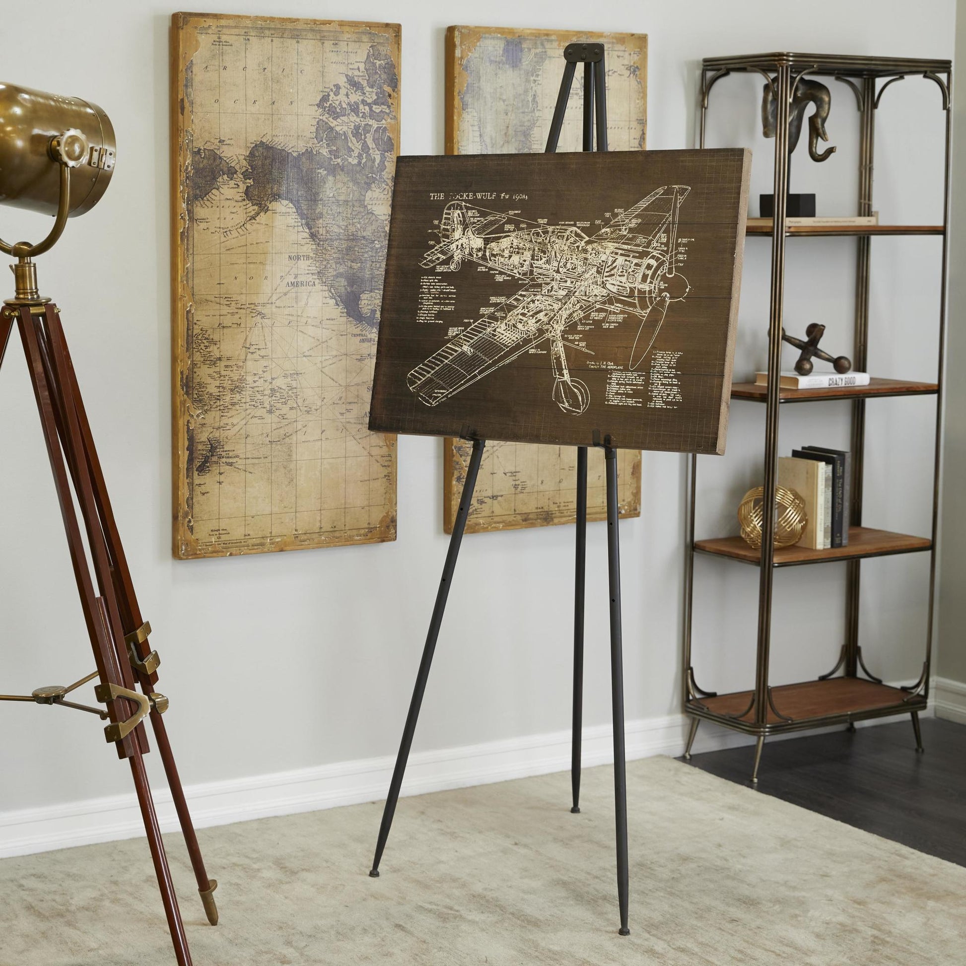 Metal Extra Large Adjustable 3 Tier Display Easel with Foldable Stand