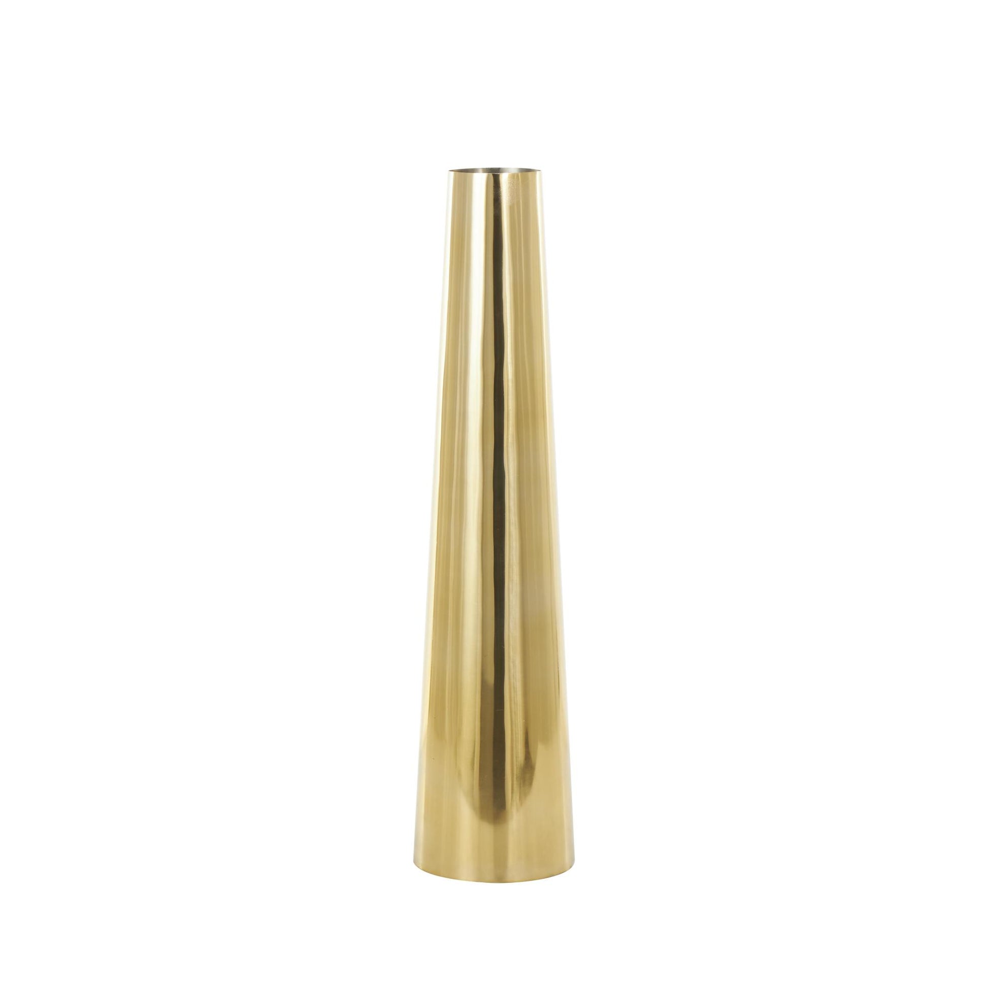 Aluminum Metal Decorative Vase 9" x 9" x 31"