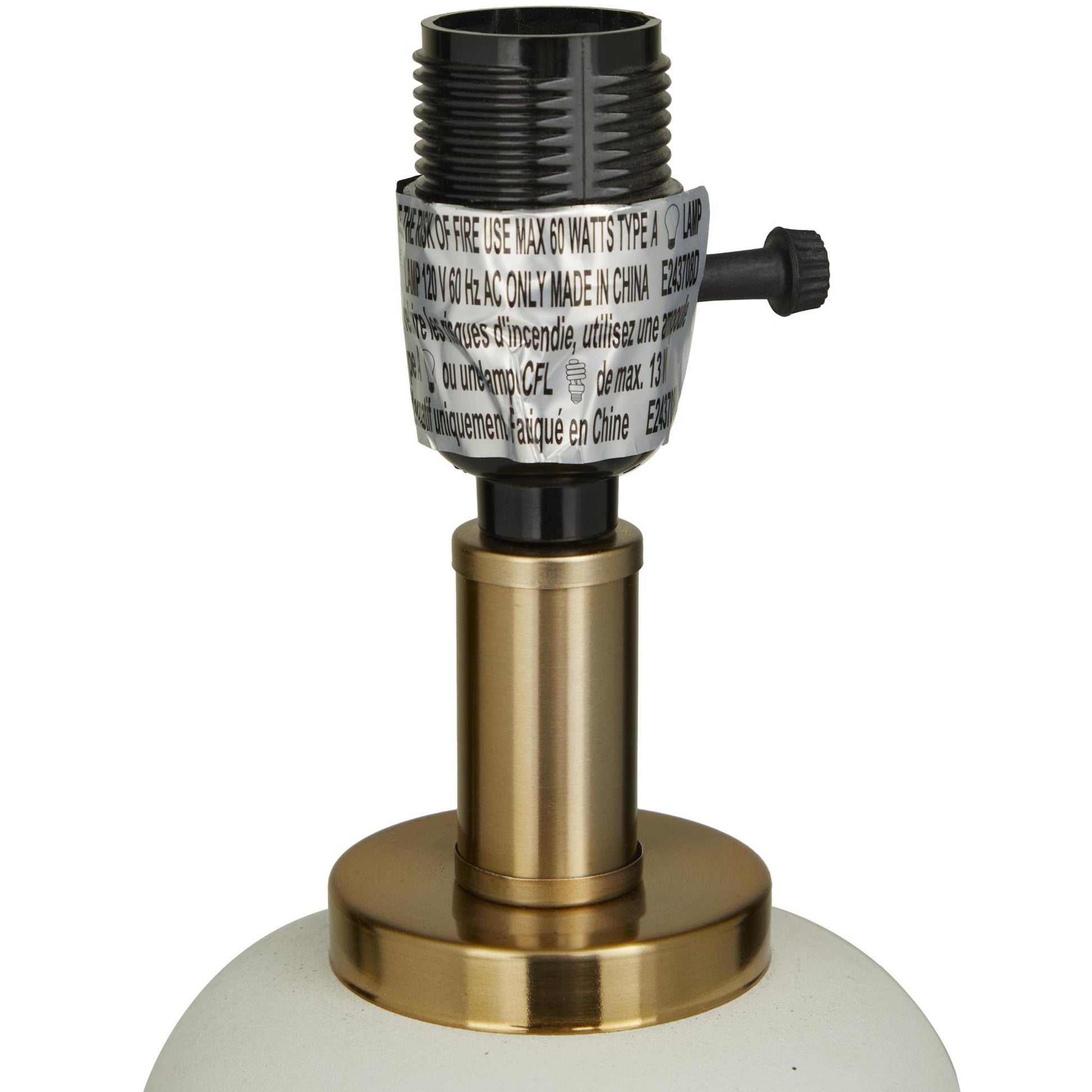 CosmoLiving by Cosmopolitan Metal Orbs Style Base Room Table Lamp with Drum Shade