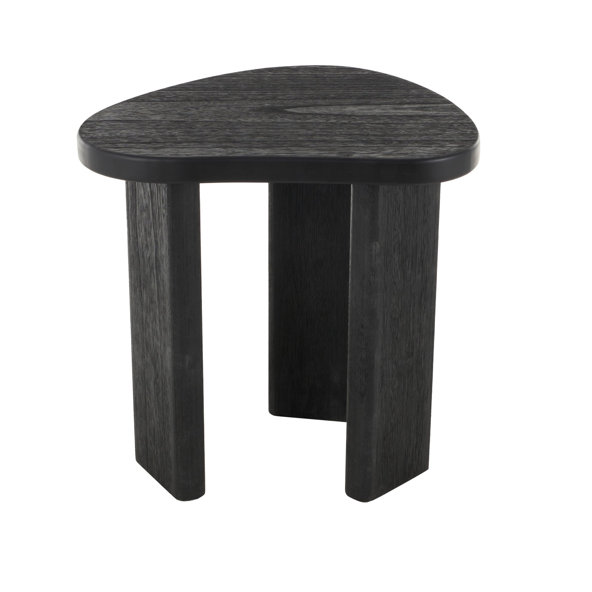 Black Wood Handmade Heart Inspired Side End Accent Table