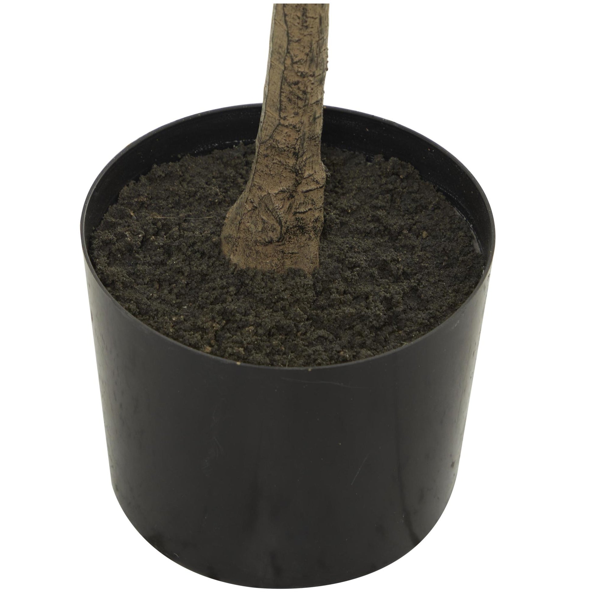 Eucalyptus Green Faux Foliage Indoor Outdoor Artificial Tree with Realistic Leaves and Black Pot