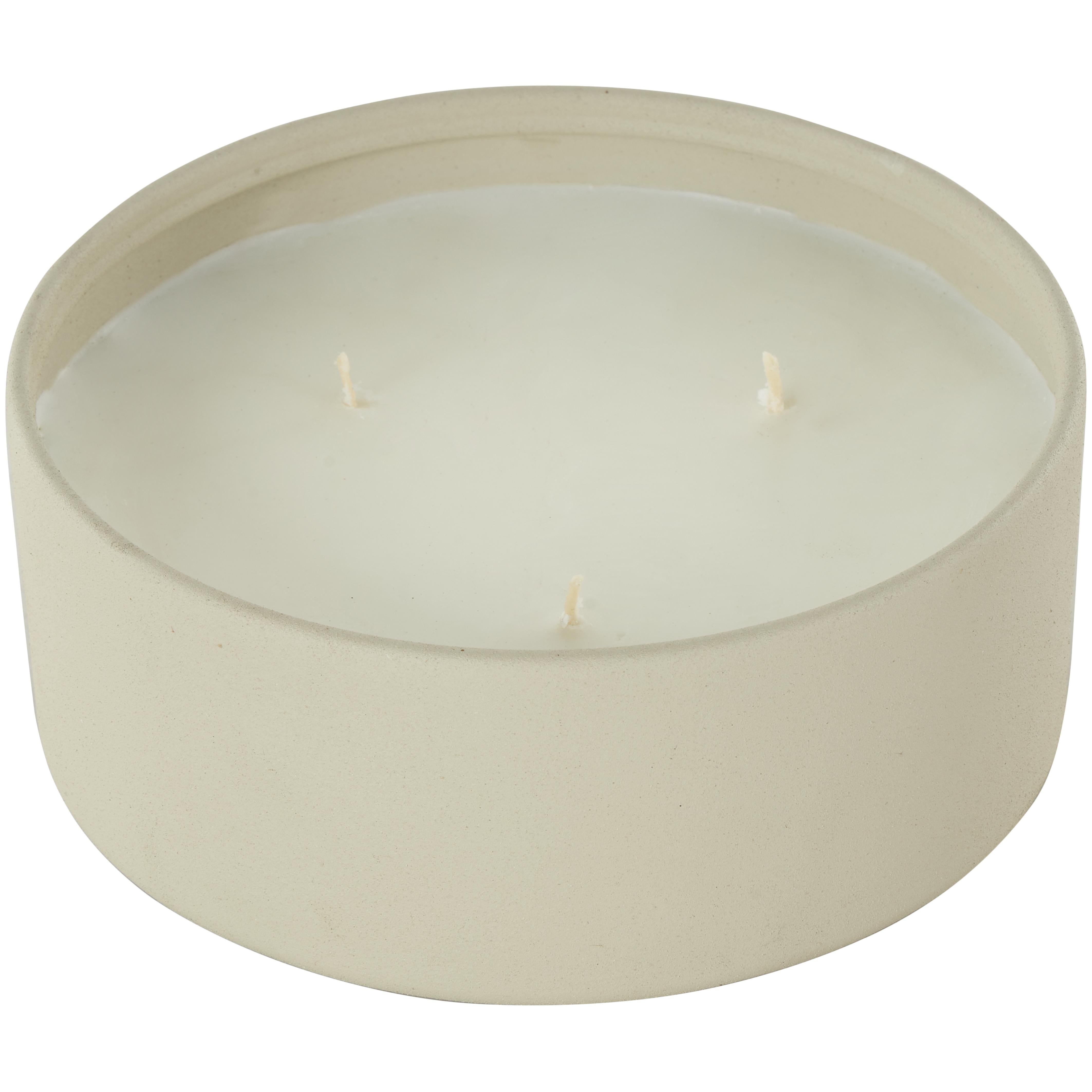 Metal Tangerine Splash Scented Textured 22oz 3 Wick Decorative Candle with White Wax