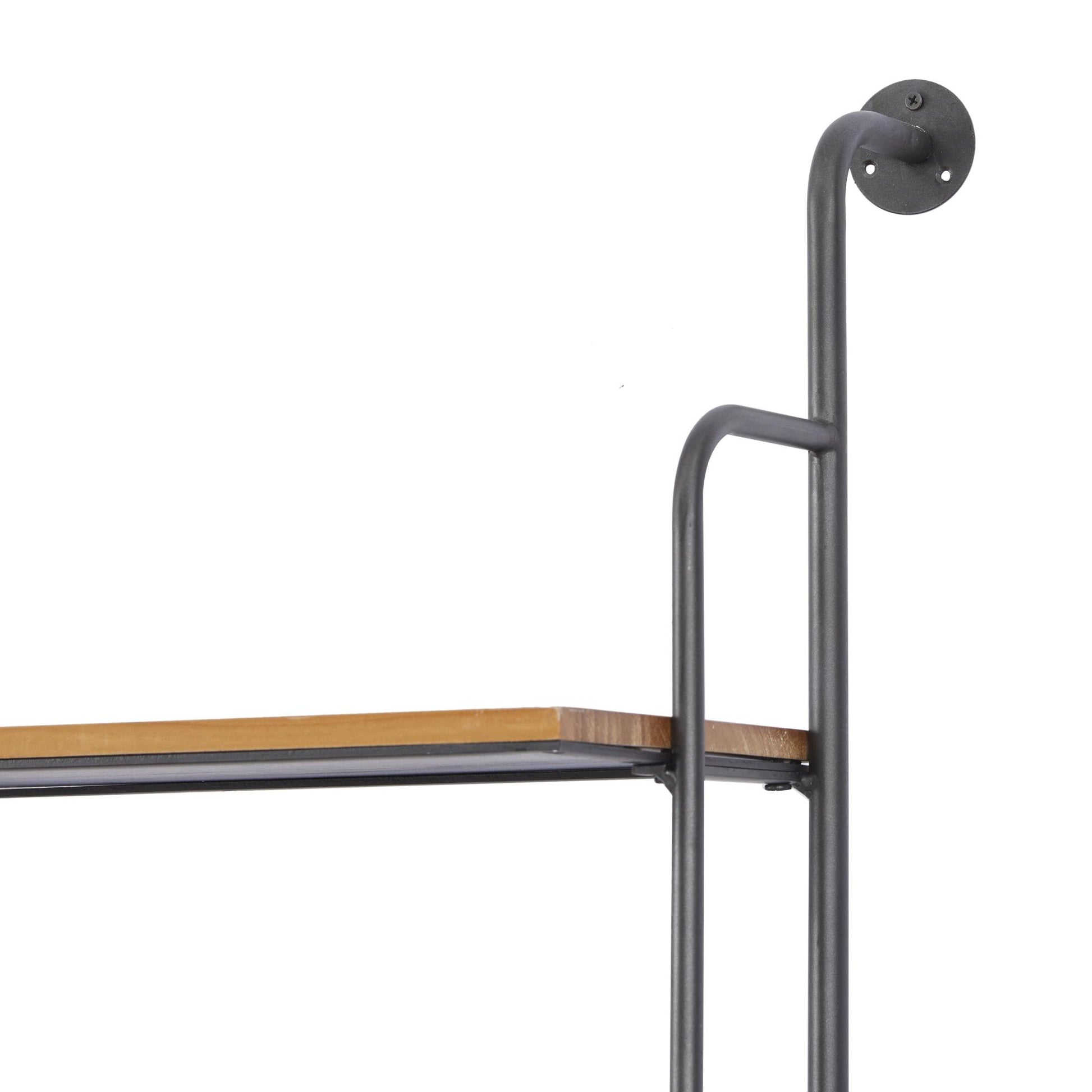 Brown Metal 5 Shelves Room Wall Shelf