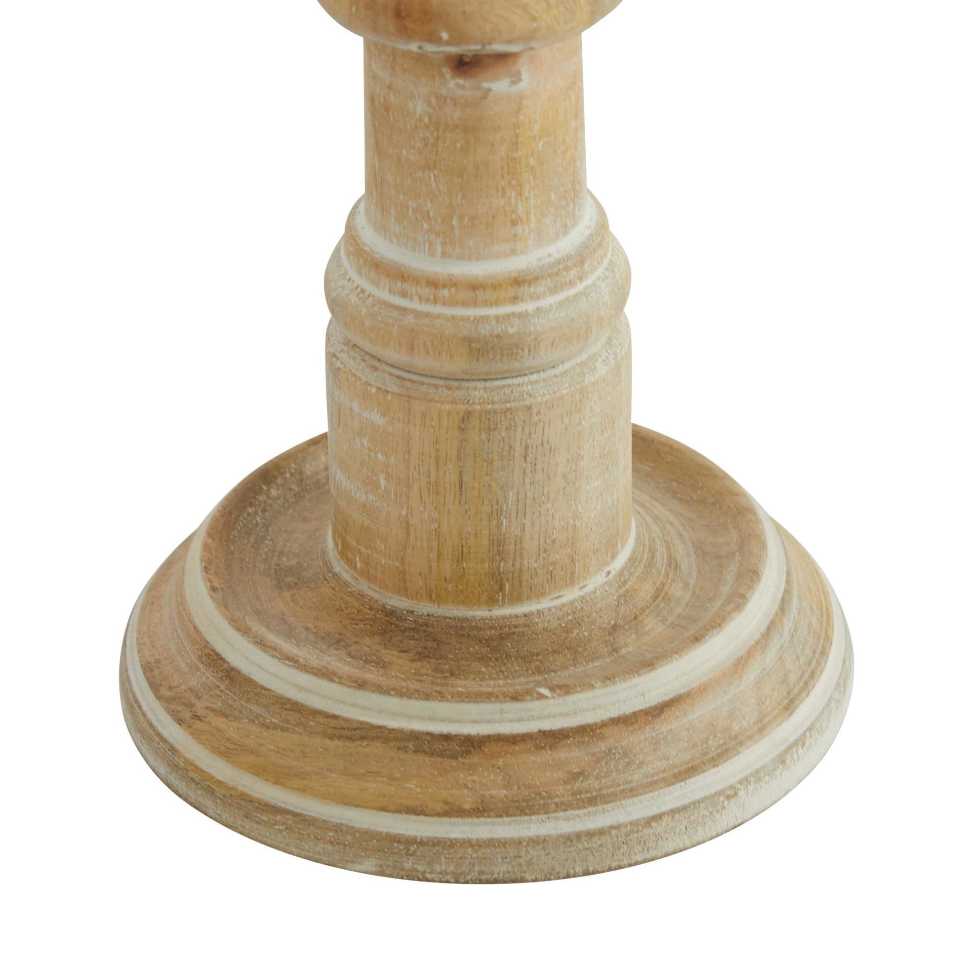 Set of 3 Brown Mango Wood Decorative Candle Holder