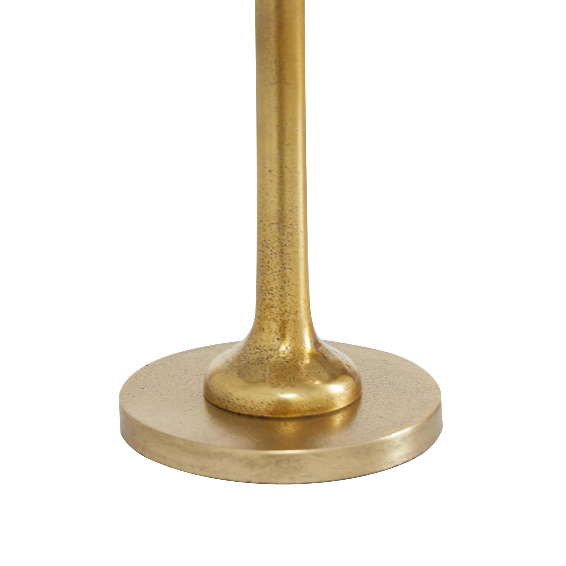 Set of 3 Gold Aluminum Metal Palm Tree Decorative Candle Holder