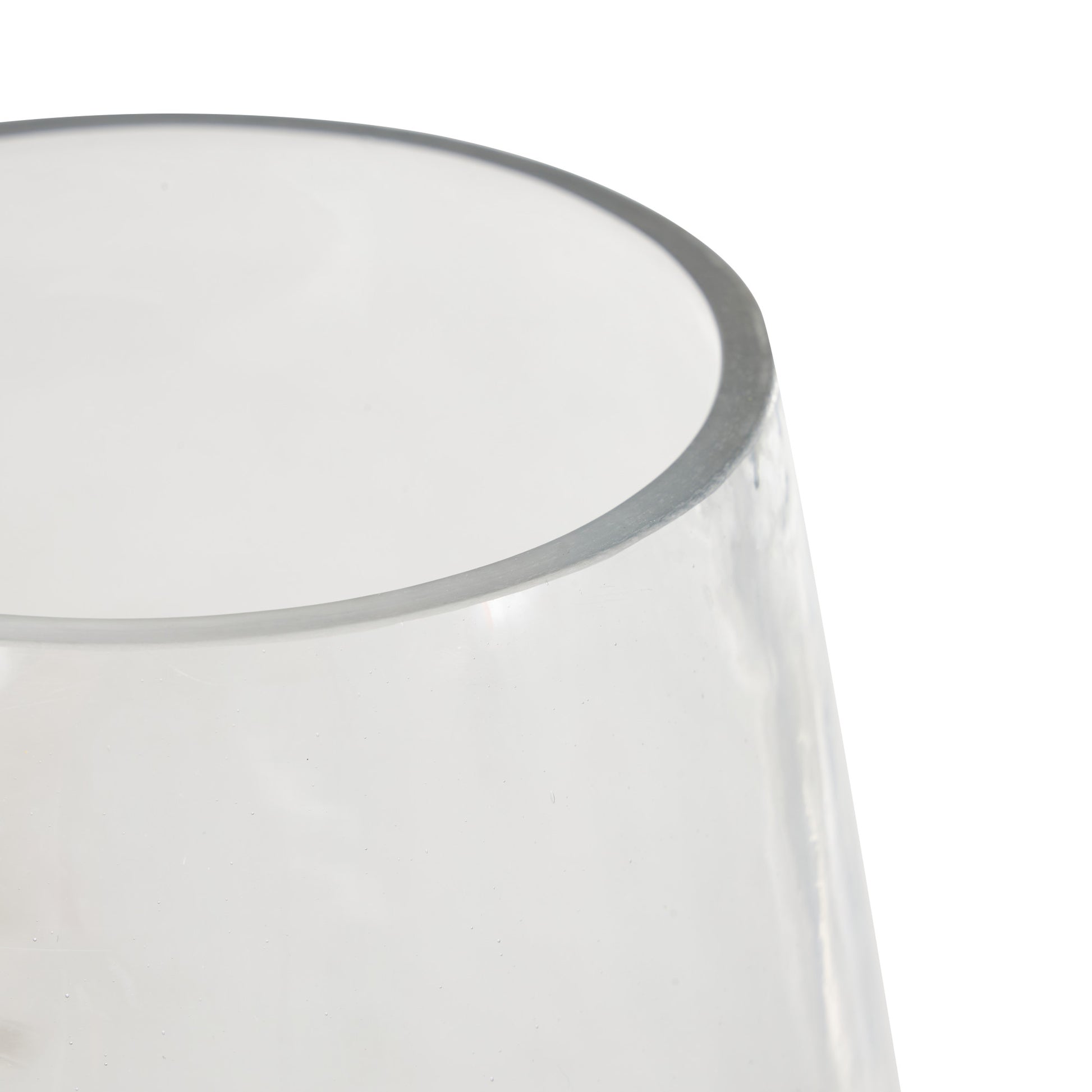 Clear Glass Cone Shaped Decorative Vase