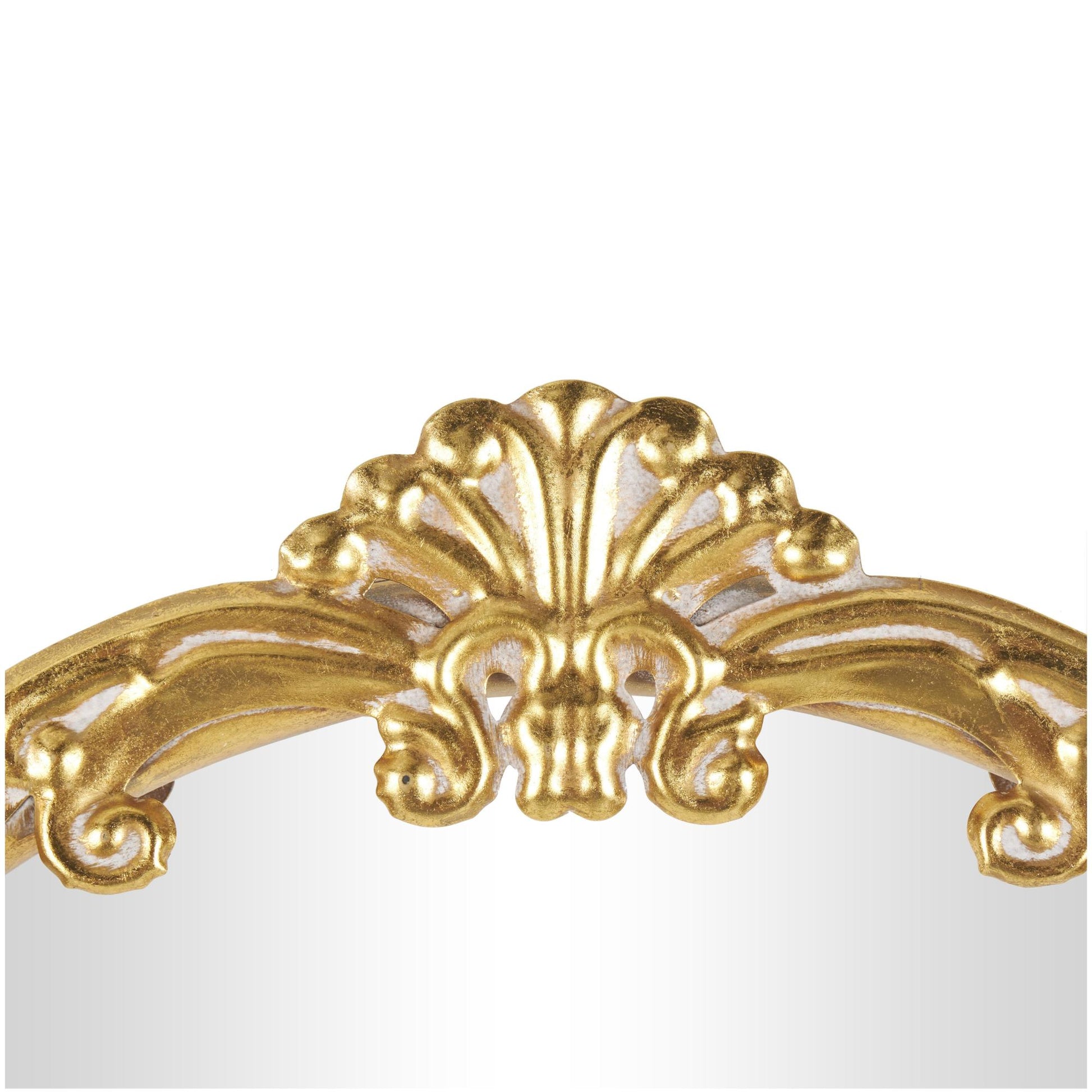 Scroll Gold Metal Ornate Baroque Oval Room Wall Mirror