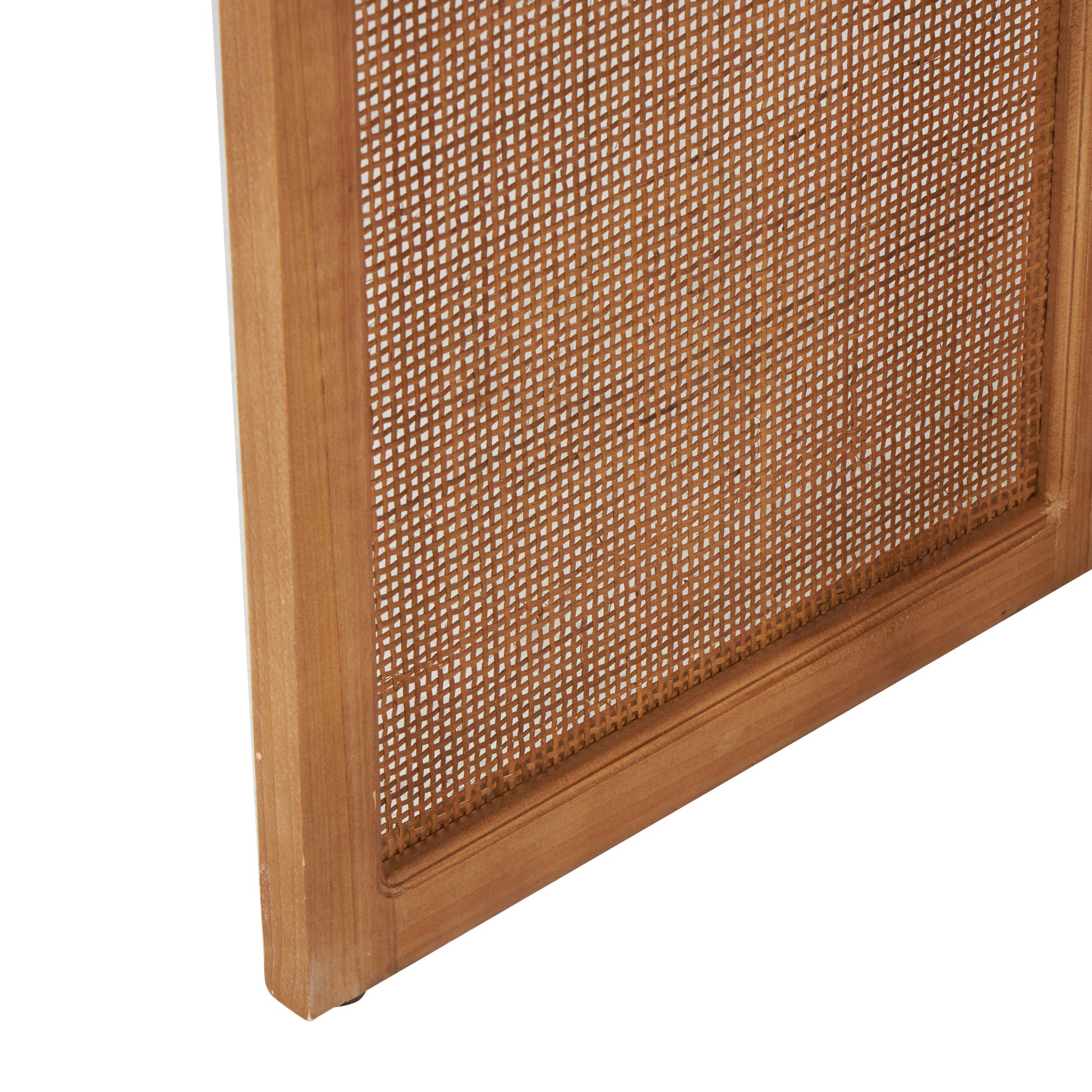 Brown Wood Foldable 3 Panel Partition Room Divider Screen