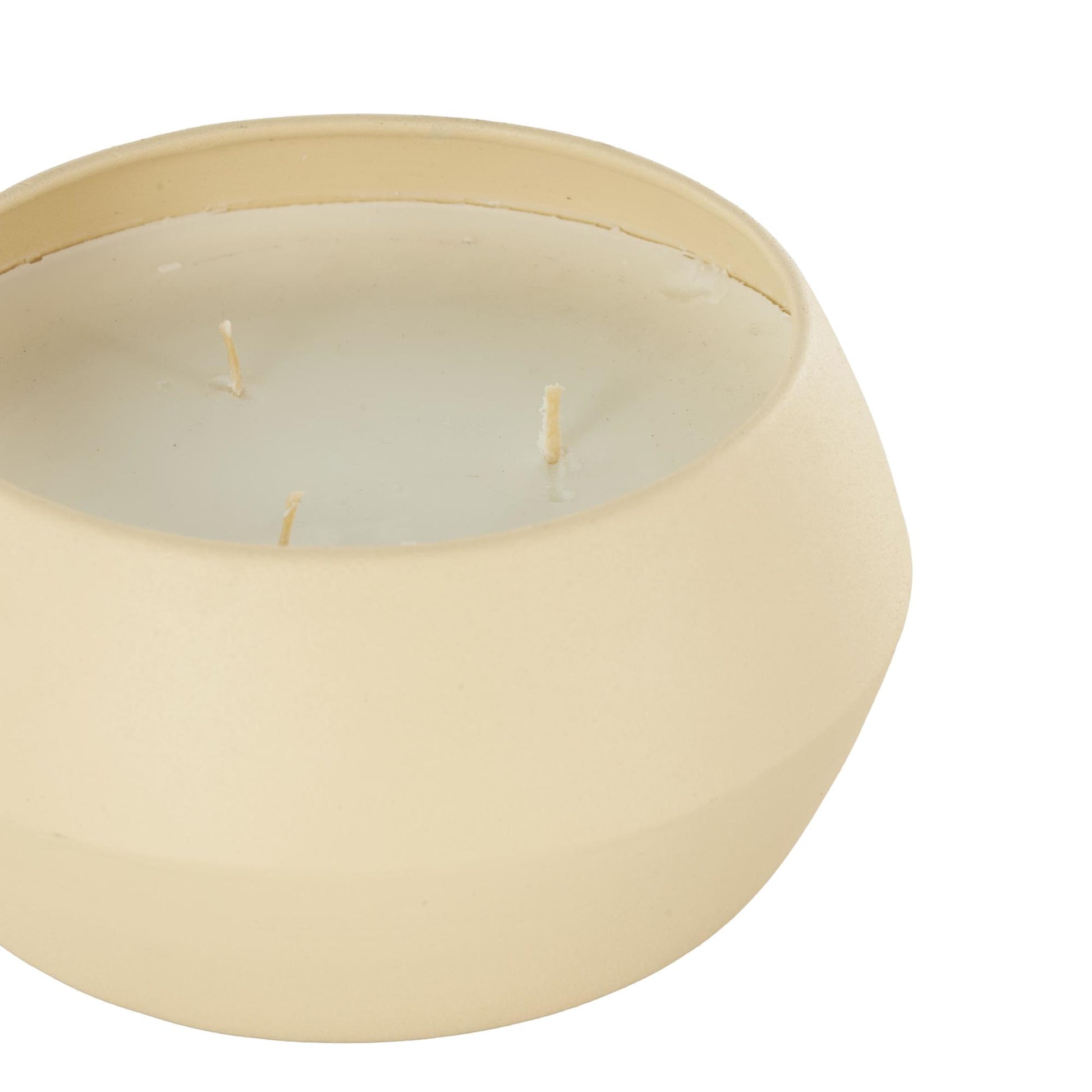 Metal Tangerine Splash Scented Textured 30oz 3 Wick Decorative Candle with White Wax