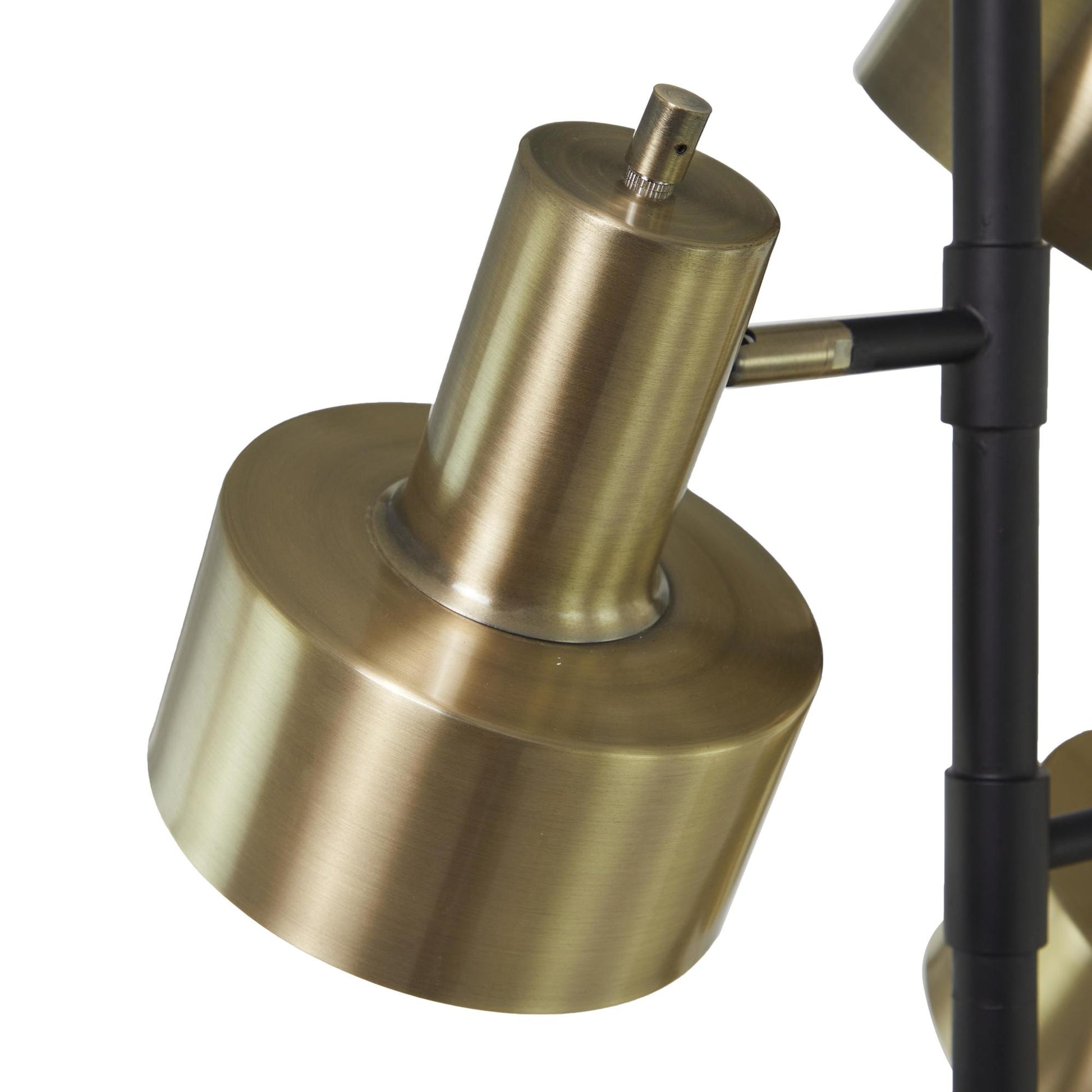 Gold Metal Room Floor Lamp with Rotating Shades