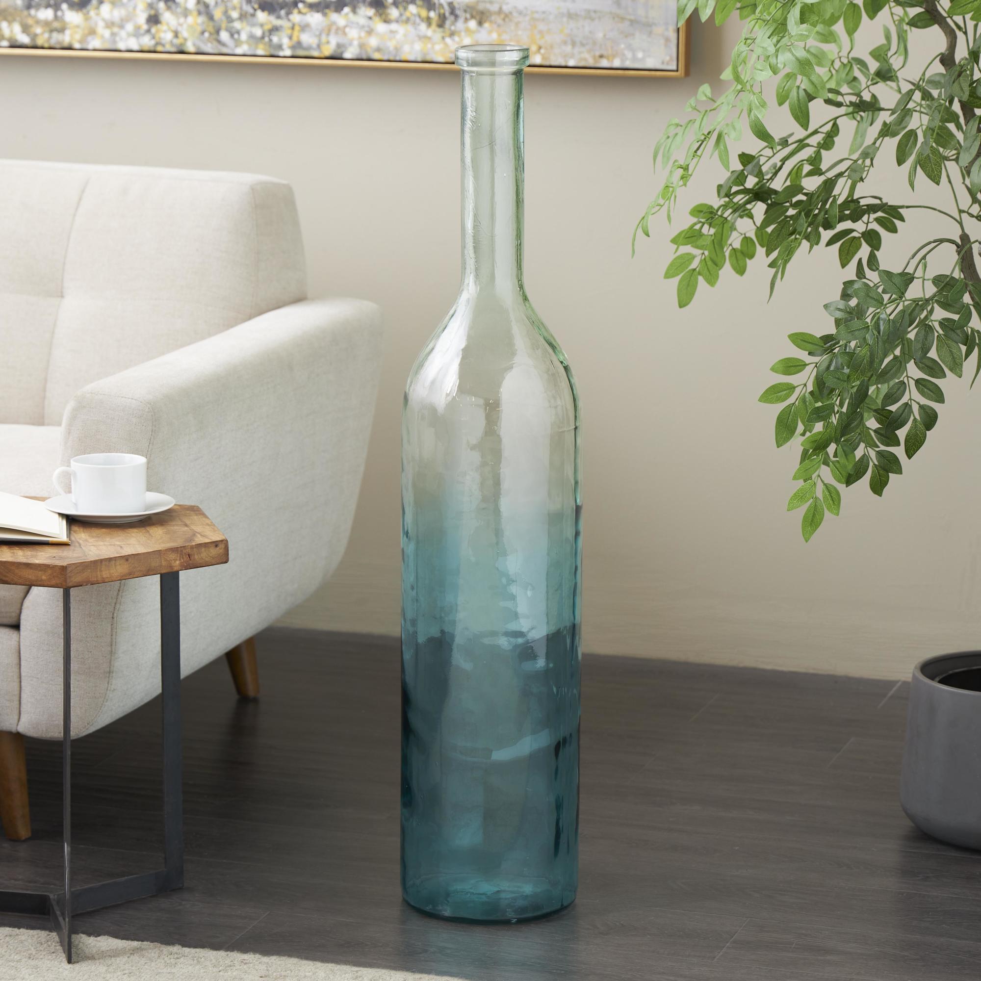 Recycled Glass Handmade Spanish Decorative Vase 8" x 8" x 40"