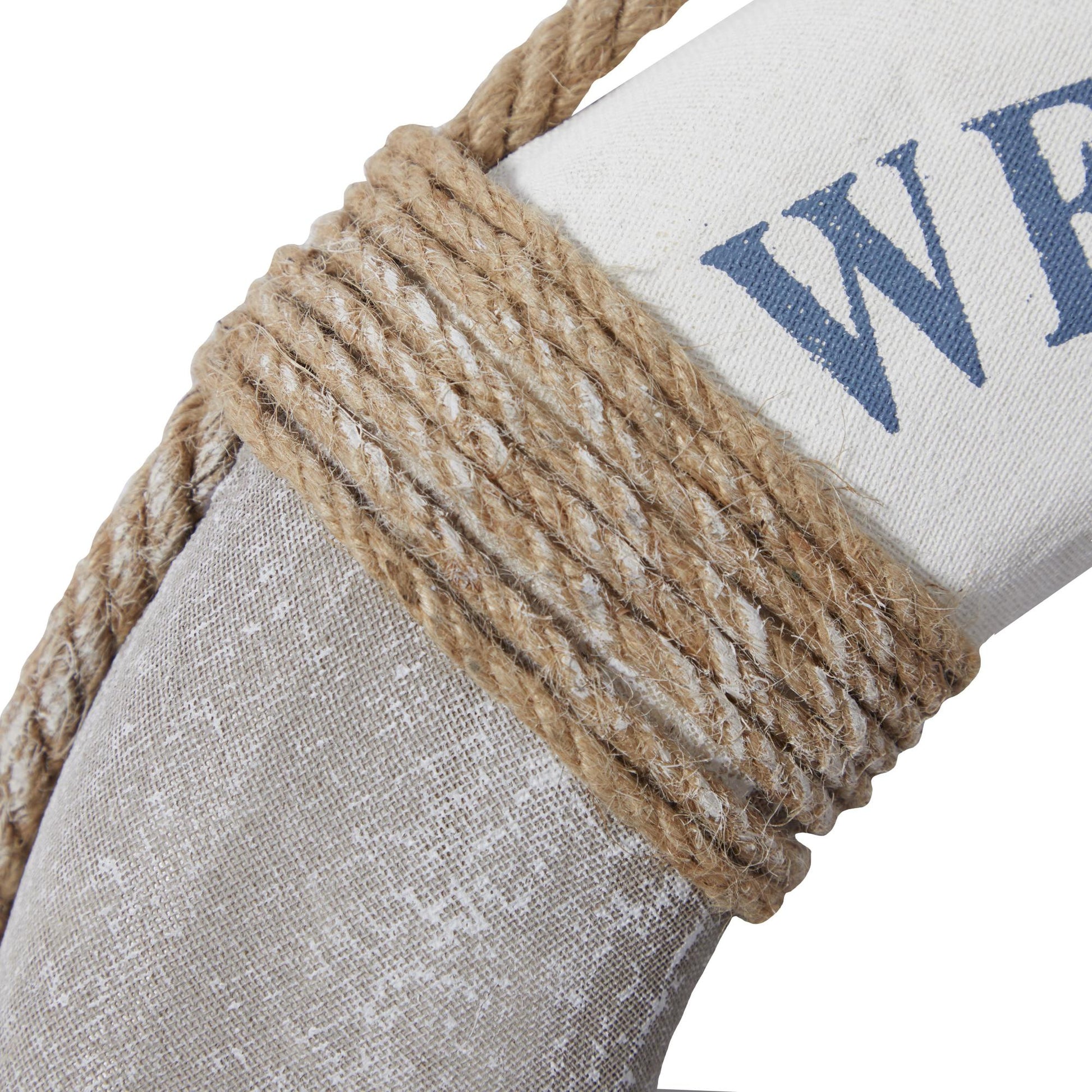 Sign White Resin Rope Life Ring Home Wall Decor