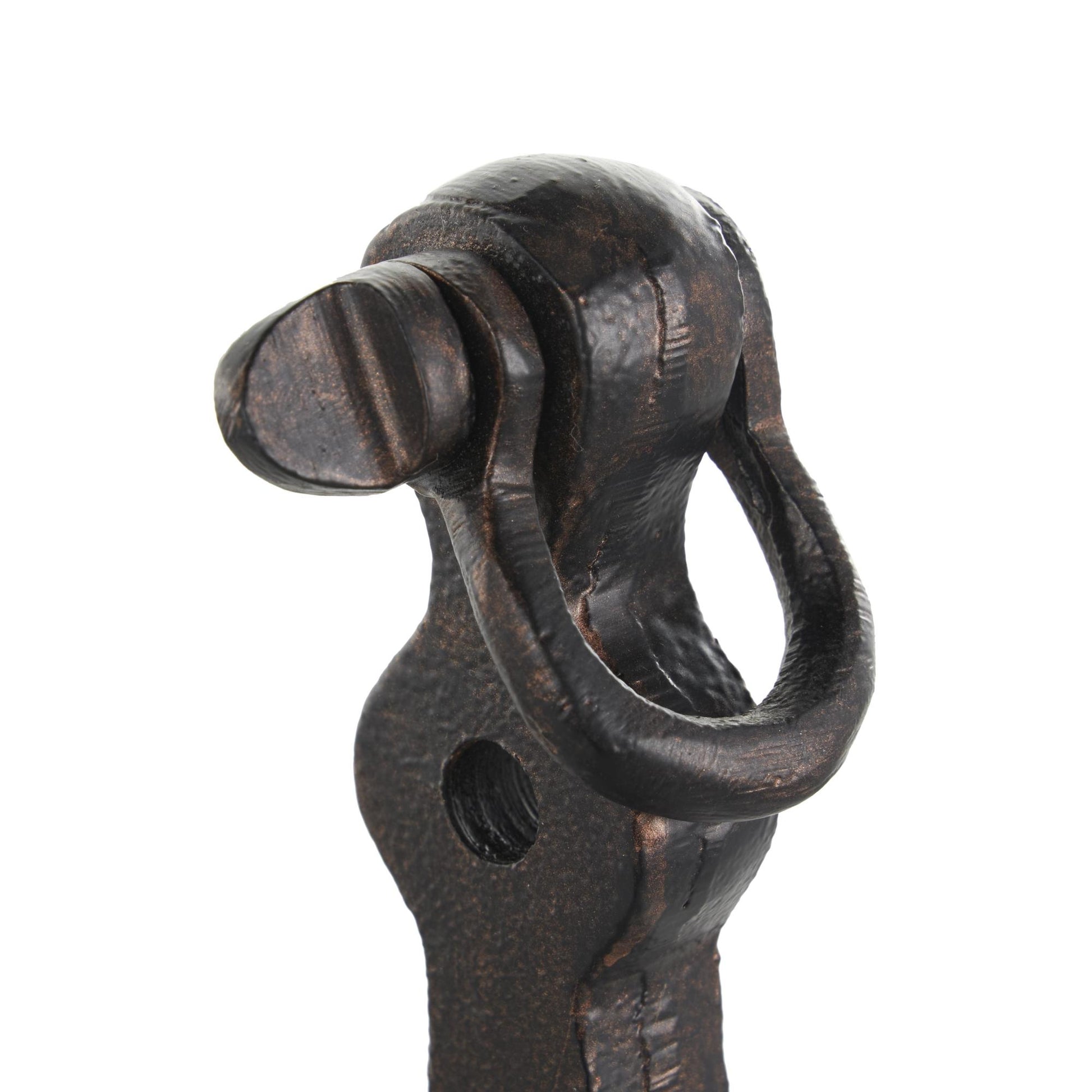 Set of 3 Anchor Copper Aluminum Metal Weathered Decorative Sculpture with Hanging Hook