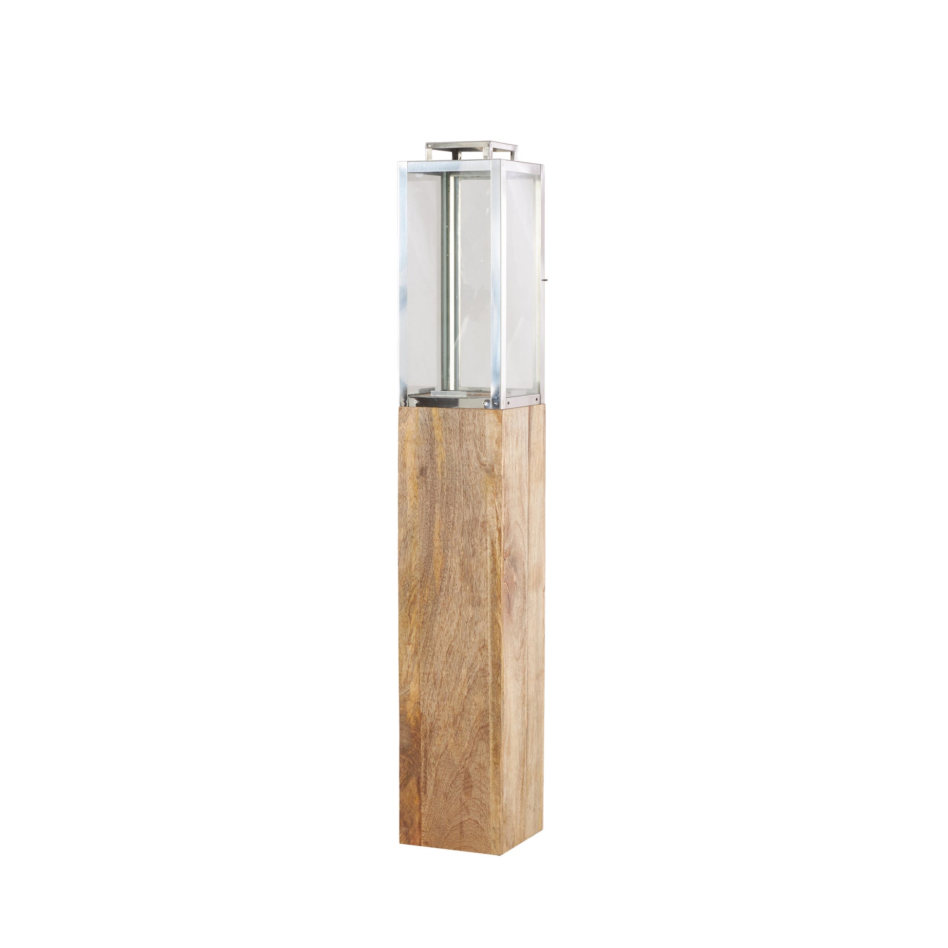 Brown Mango Wood Handmade Decorative Indoor Outdoor Candle Lantern