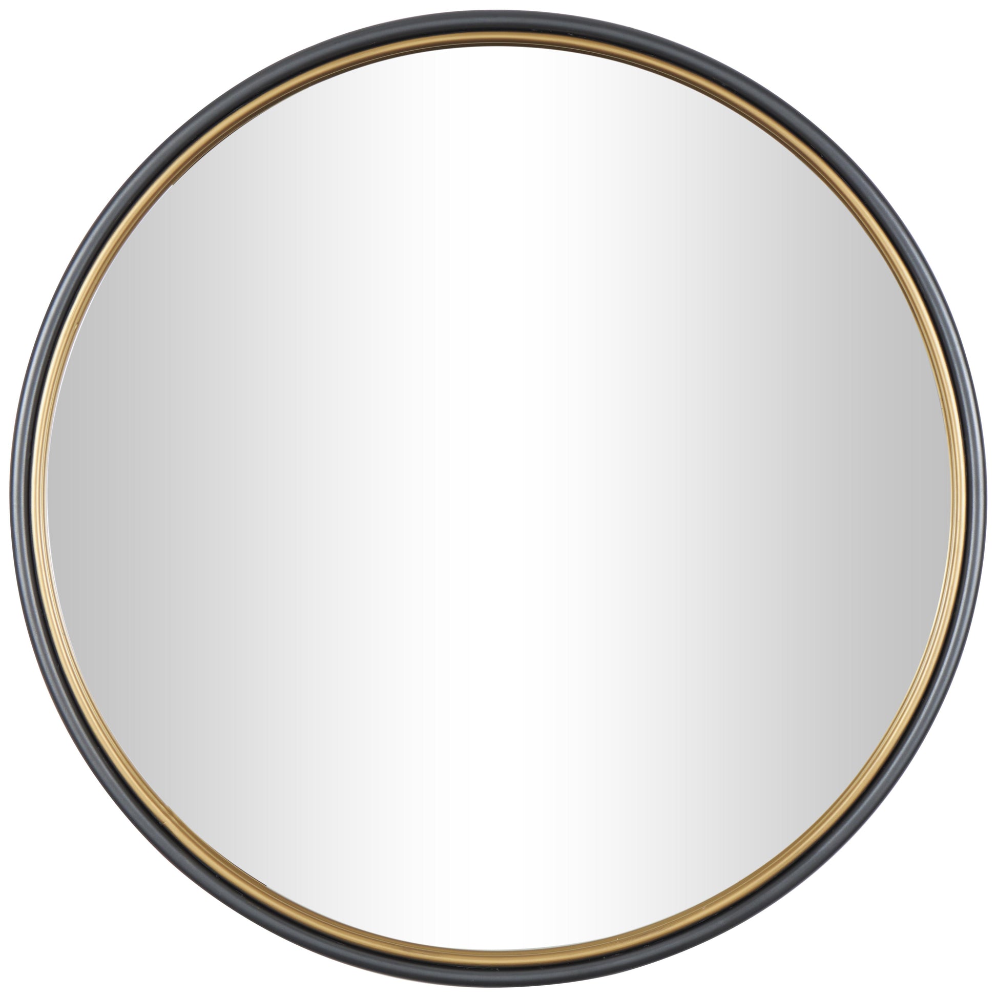 Metal Room Wall Mirror with Gold Inner Frame
