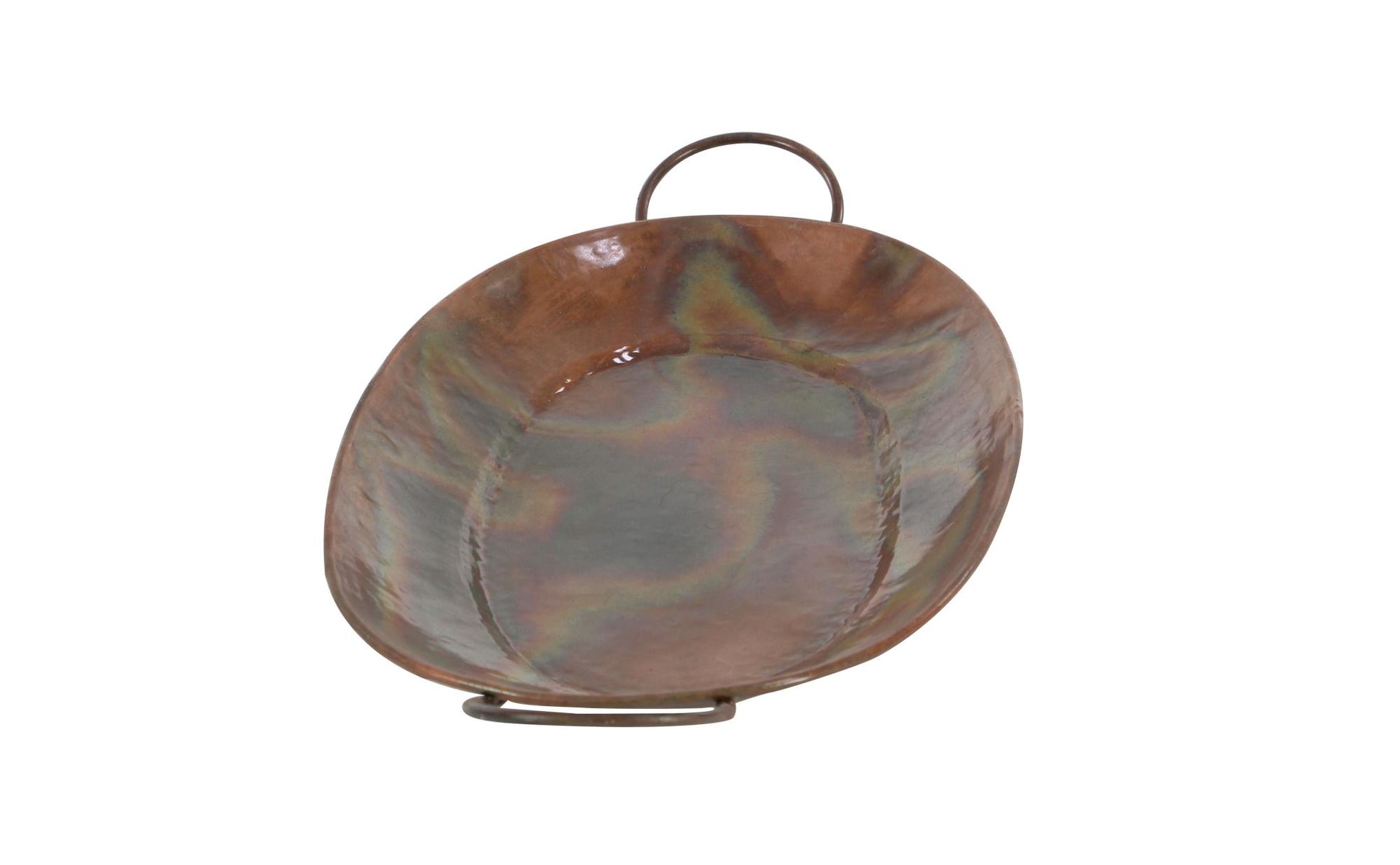 Set of 3 Copper Metal Living Room Decor Tray