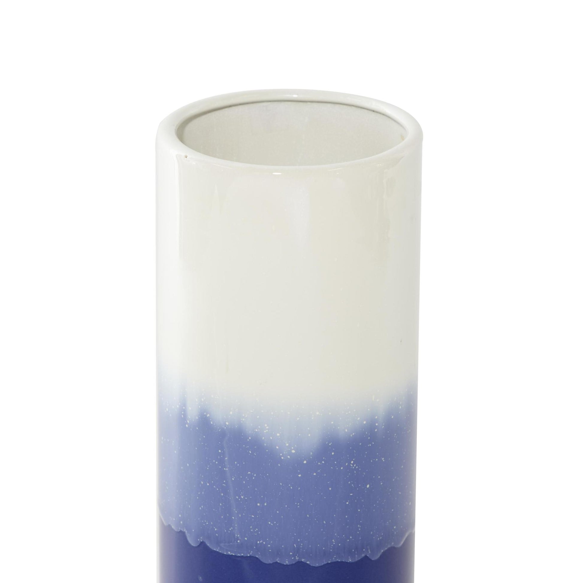 Blue Ceramic Ombre Decorative Vase