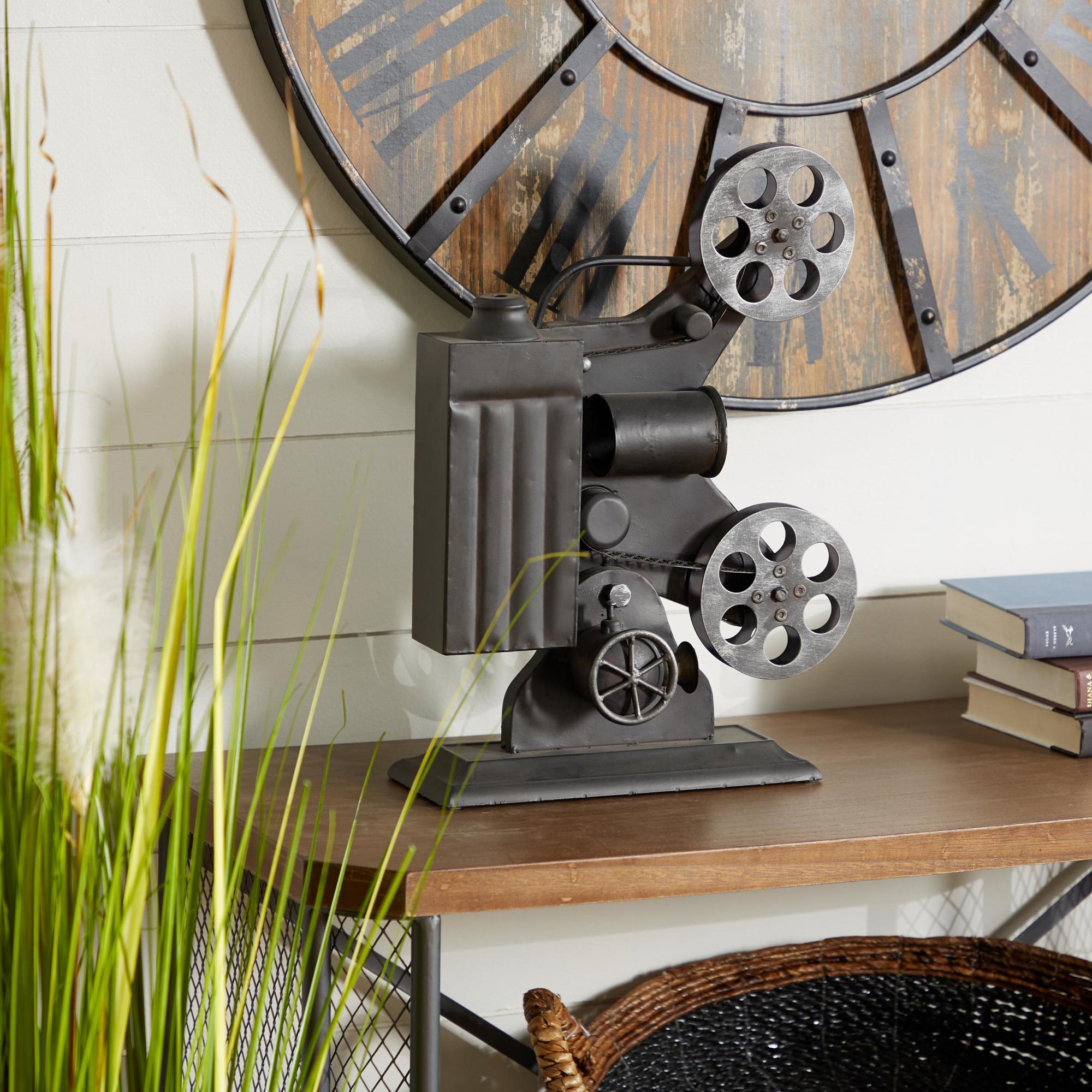 Film Black Metal Camera Decorative Sculpture