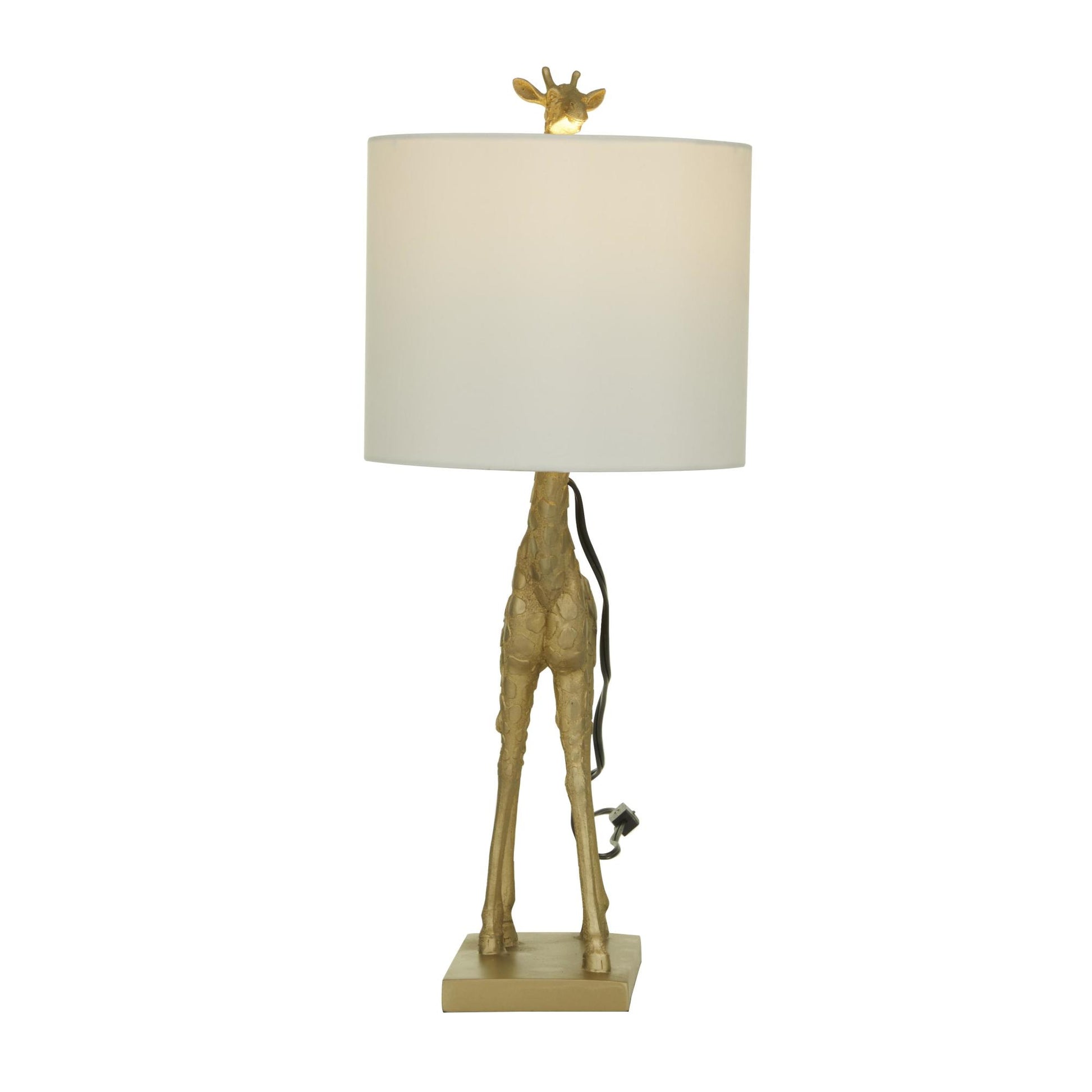 Giraffe Gold Polyresin Room Table Lamp