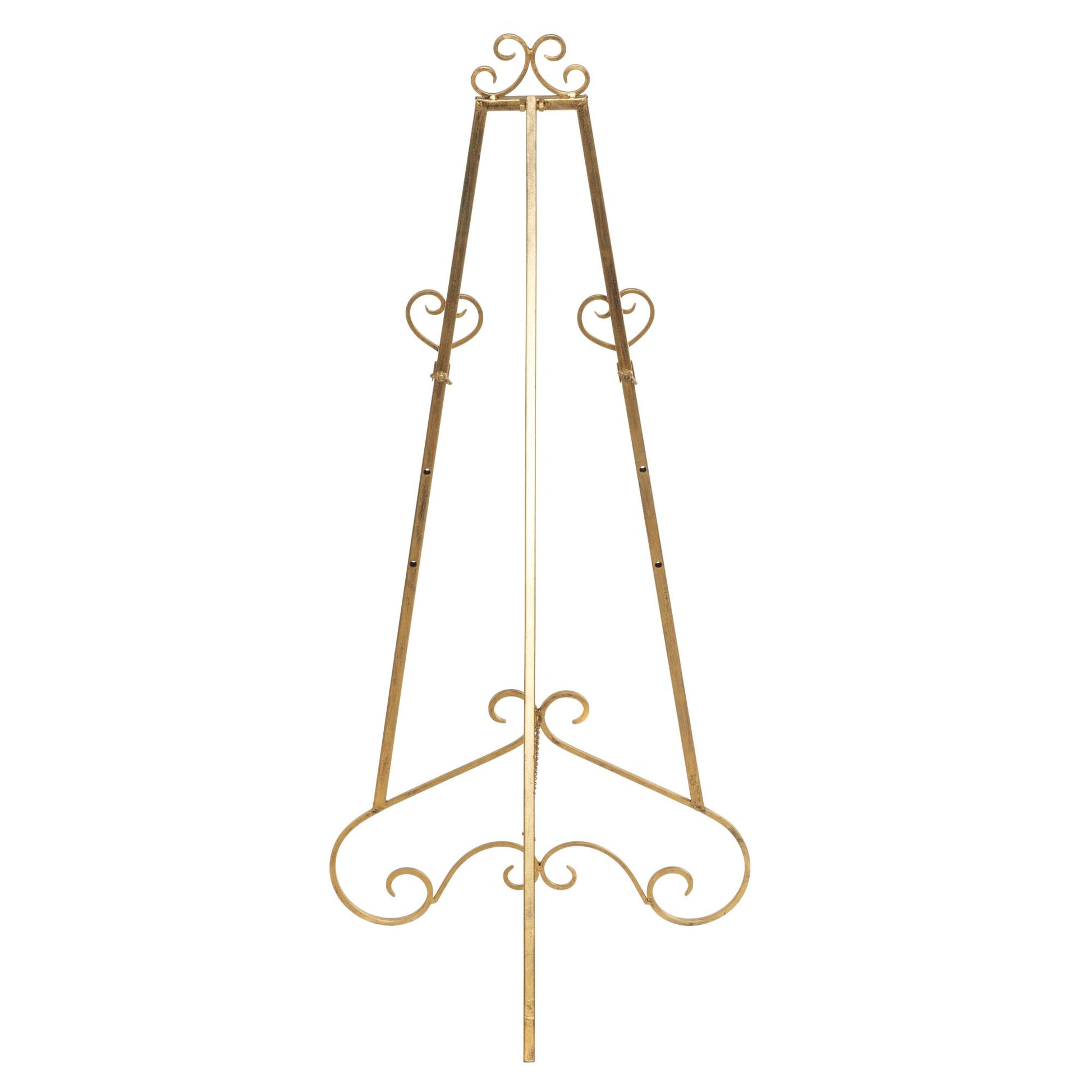 Scroll Metal Large Adjustable 3 Tier Display Easel with Chain Support