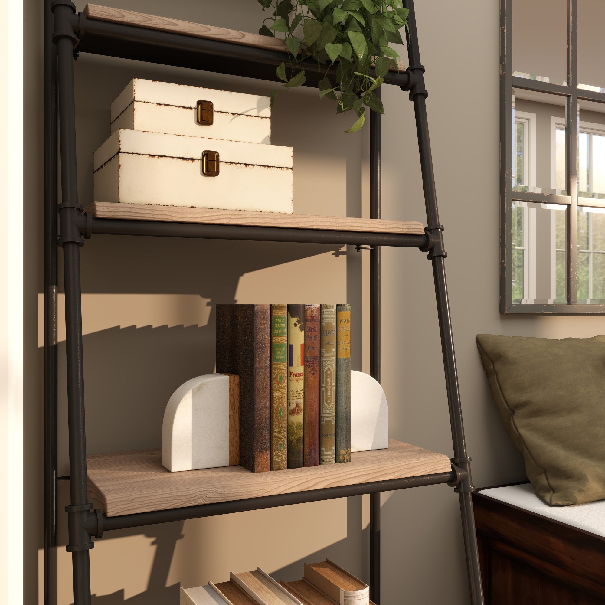 Set of 6 Multi Colored Fabric Vintage Faux Book Storage Decorative Box with Varying Scrolled Covers