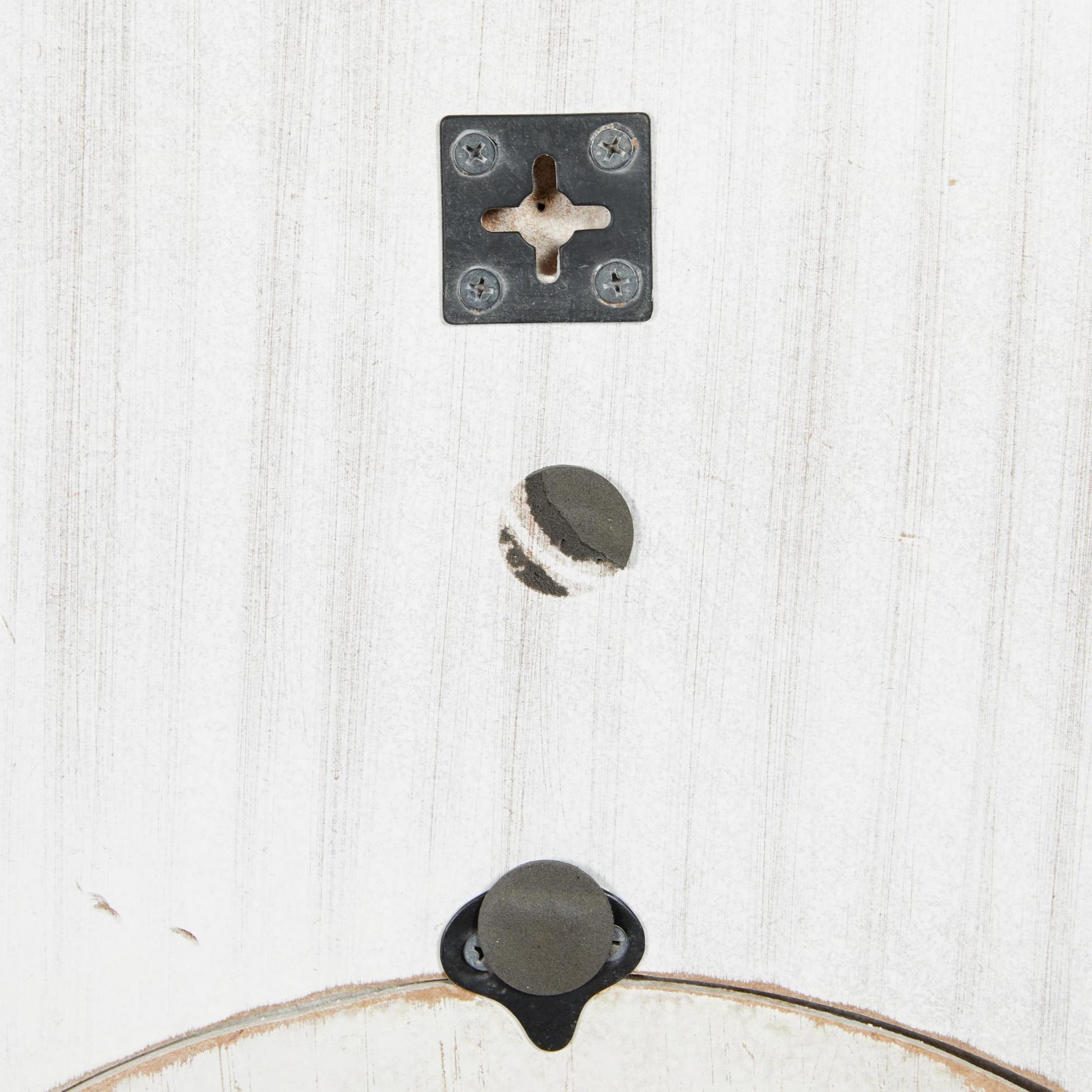 Floral White Wooden Carved Room Wall Mirror with Overlapping Petals