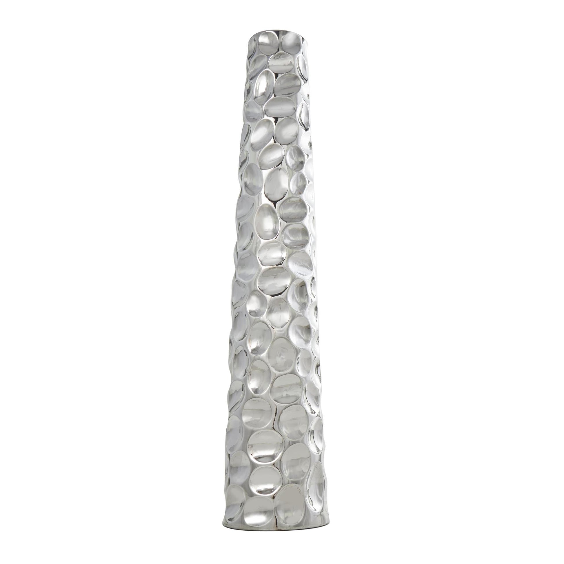 Geometric Ceramic Bubble Decorative Vase with Concaved Circles