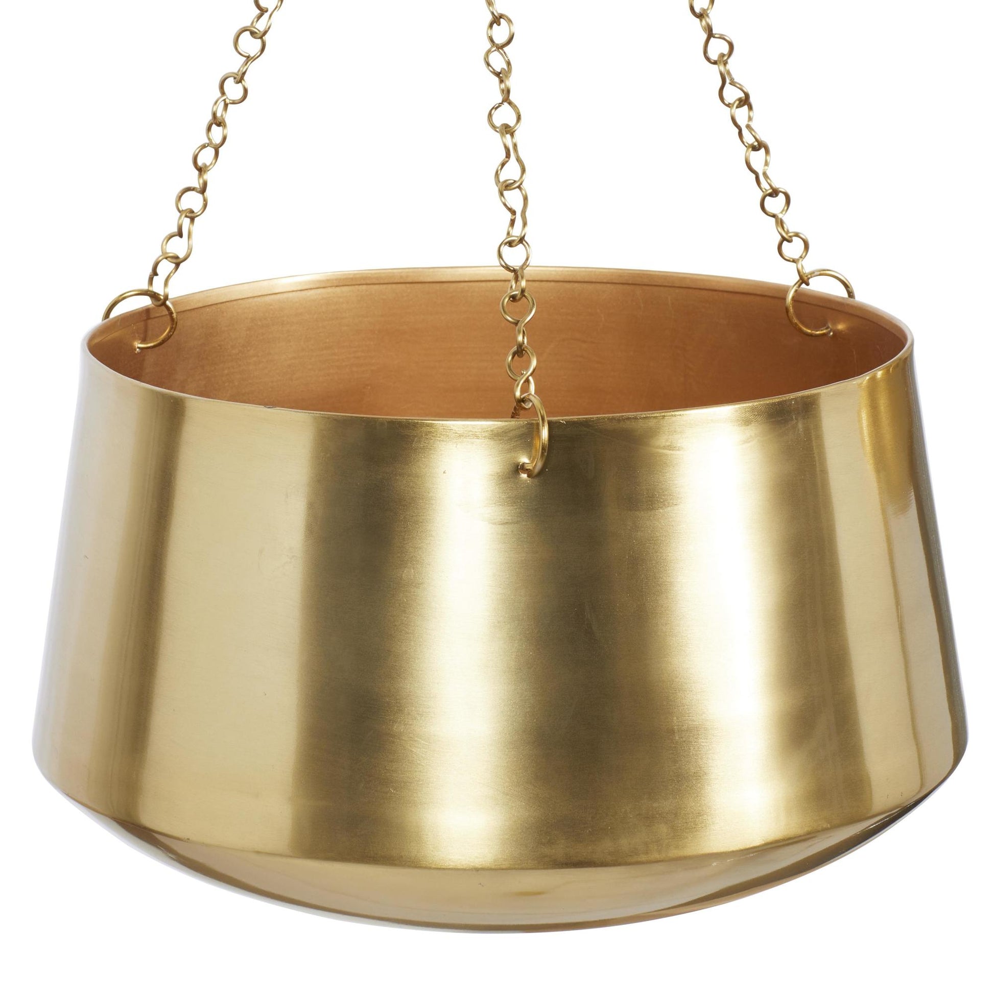 Set of 2 Metal Hanging Dome Indoor Outdoor Wall Planter with Chain