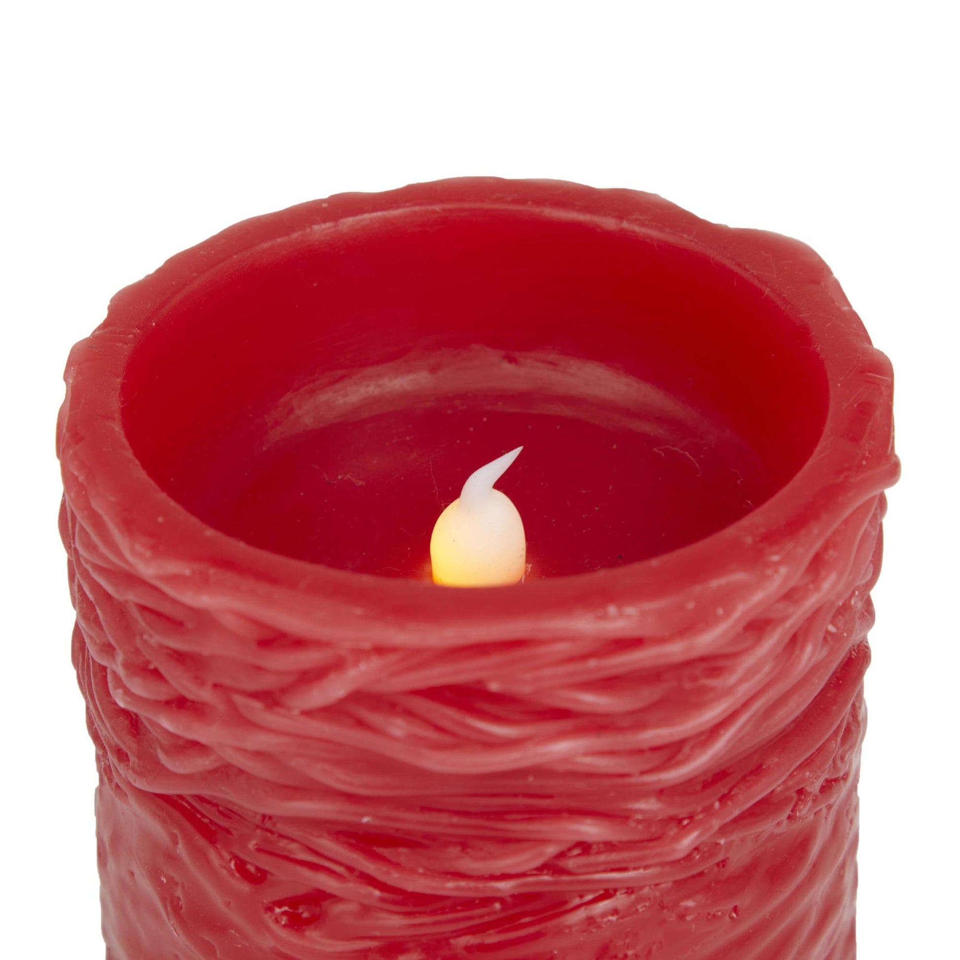Set of 3 Wax Textured Indoor Outdoor Flameless Candle with Remote Control