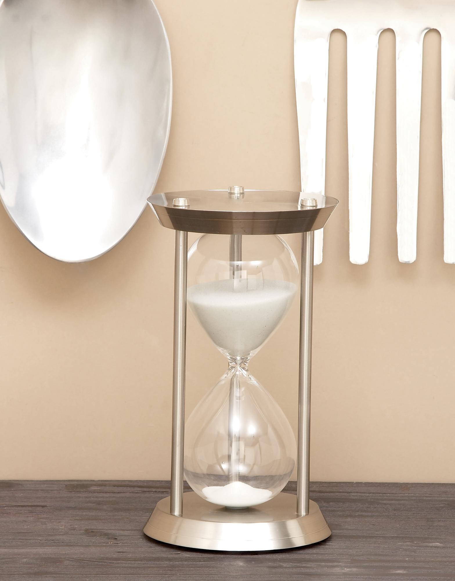Silver Metal Hourglass Sand Hourglass Timer