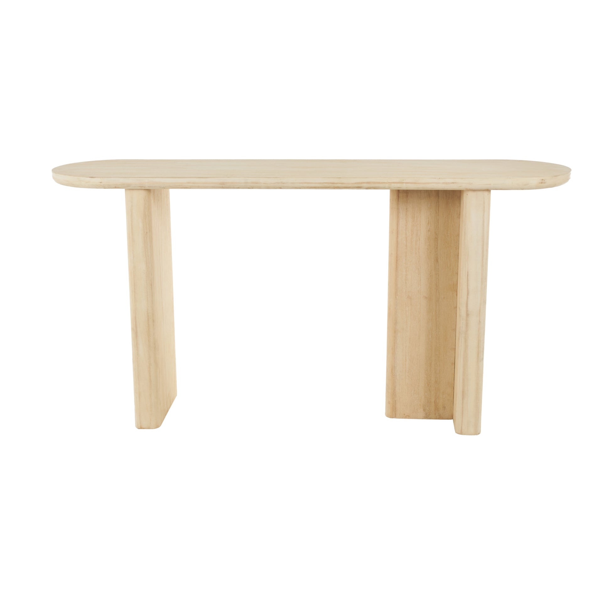 Light Brown Wood Handmade Living Room Console Table