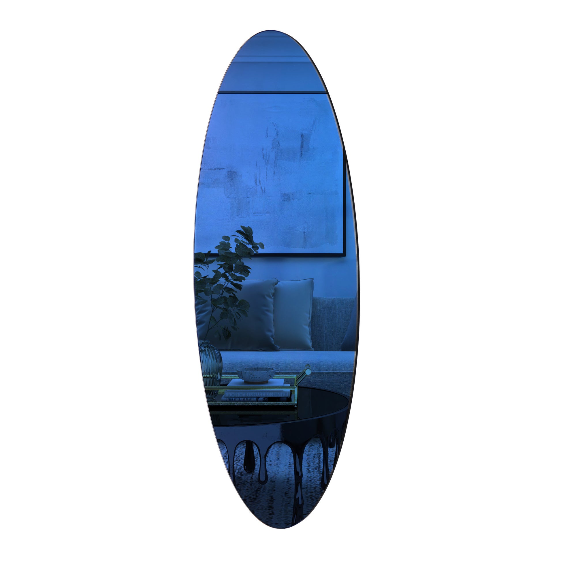 Glass Oval Room Wall Mirror