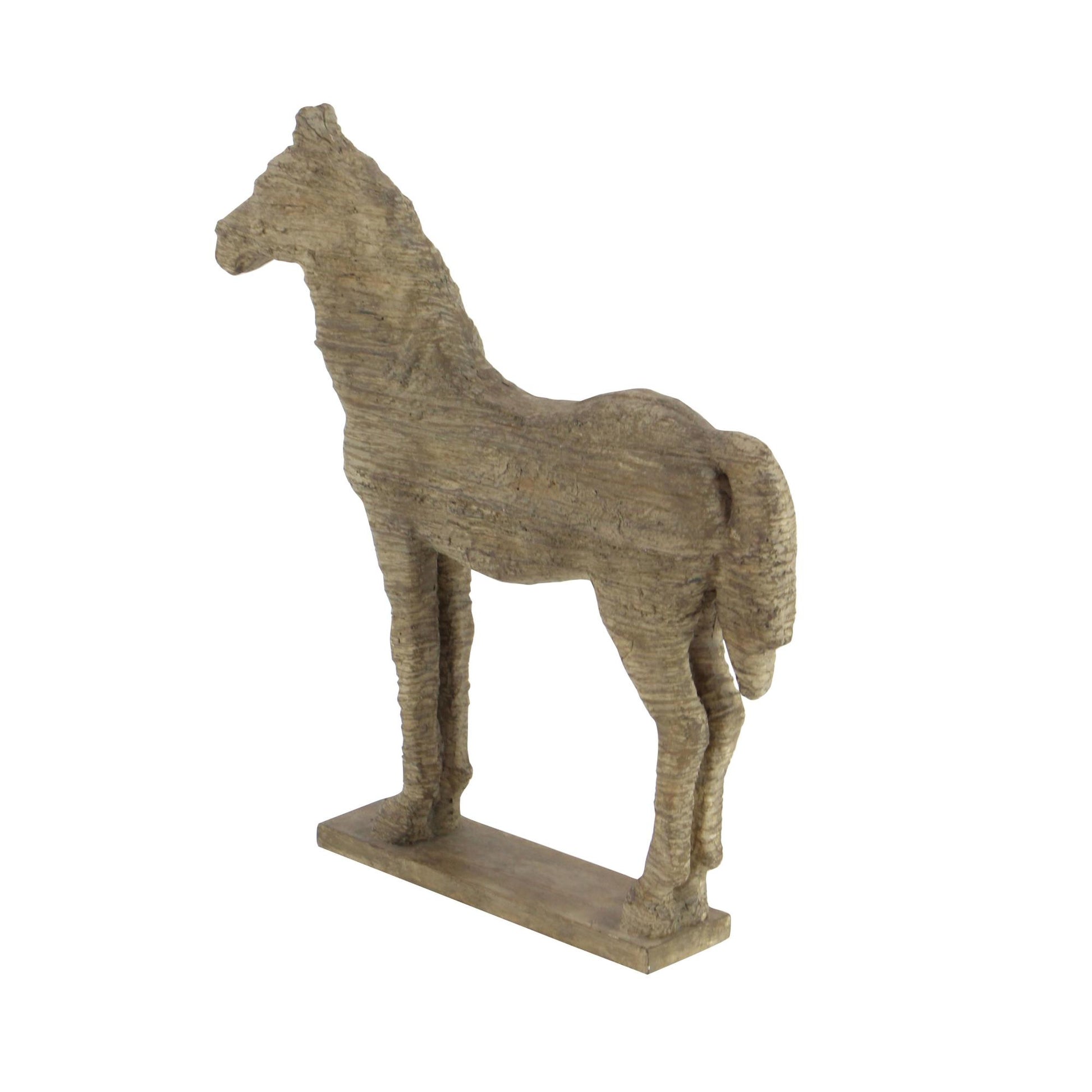 Horse Beige Polystone Decorative Sculpture